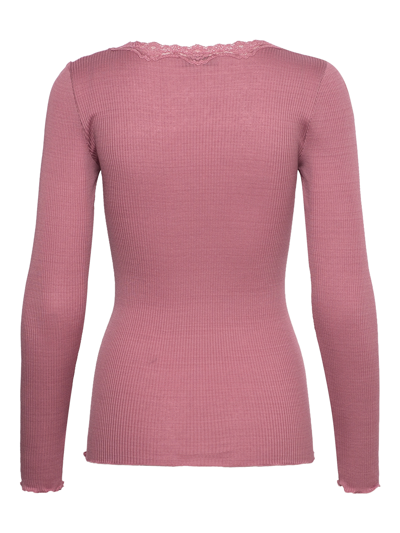 RWBabette Silk LS U-neck Lace T-shirt T-SHIRT LS Rosemunde Woman