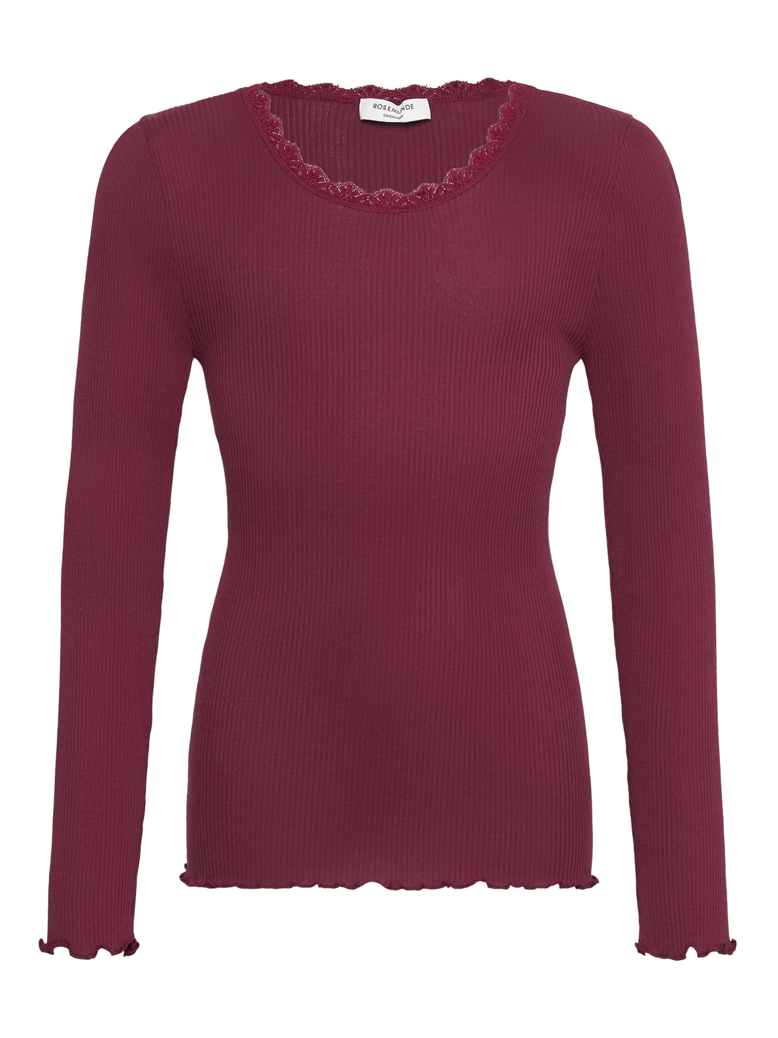 RKBalta Modal LS Lace T-shirt T-shirt Rosemunde Girls 128 tawny port