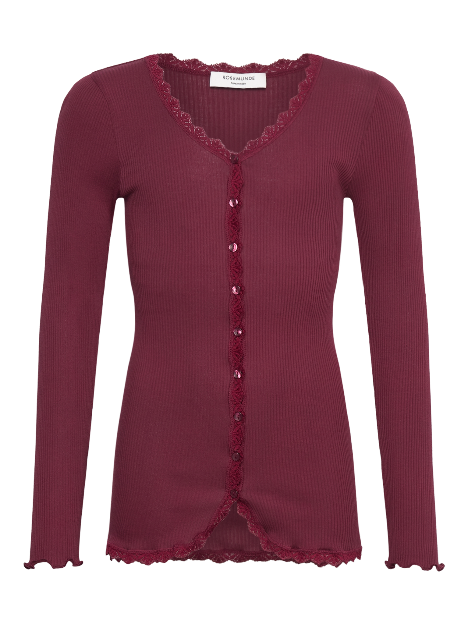 RKBalta Modal LS Lace Cardigan Cardigan Rosemunde Girls 128 tawny port