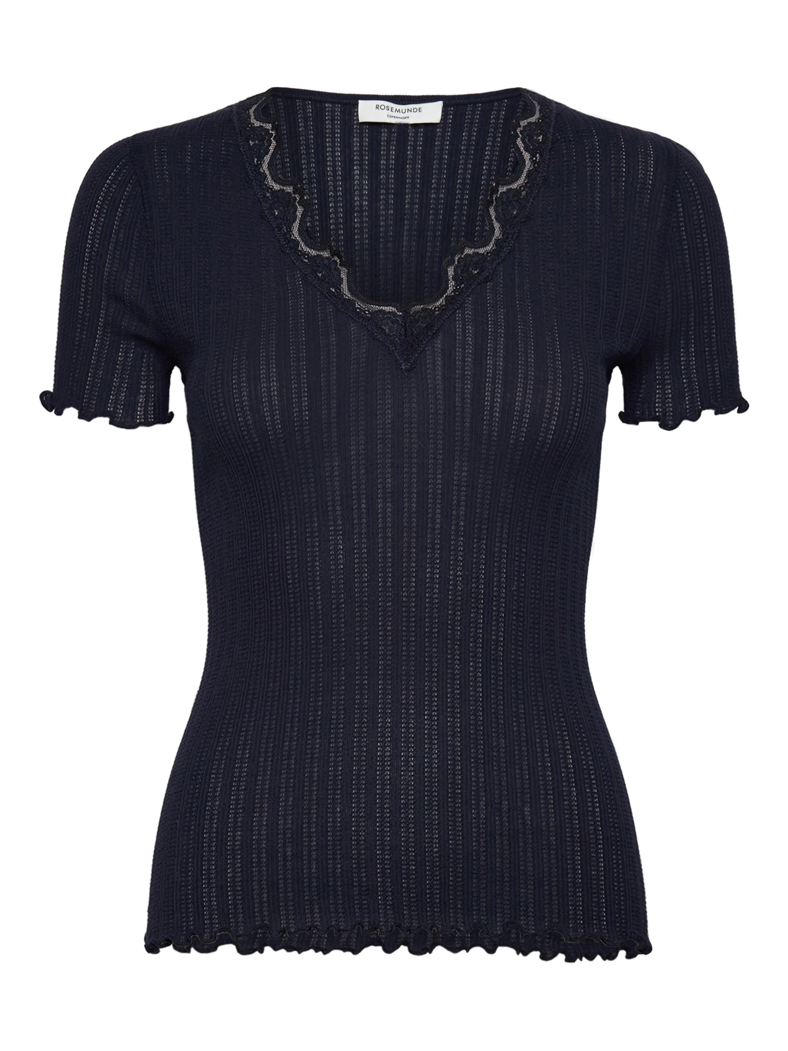 RWBobbie Modal SS V-Neck T-shirt T-SHIRT SS Rosemunde Woman XS navy