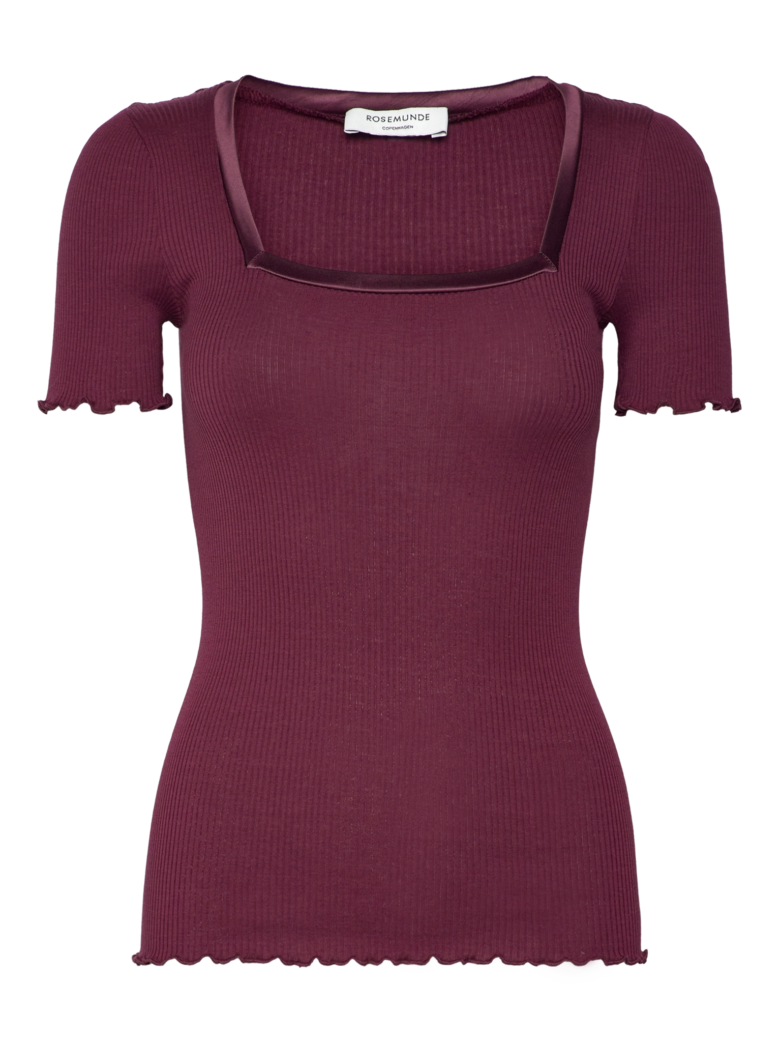 RWBeatha Silk SS Satin Tape T-shirt T-SHIRT SS Rosemunde Woman M tawny port