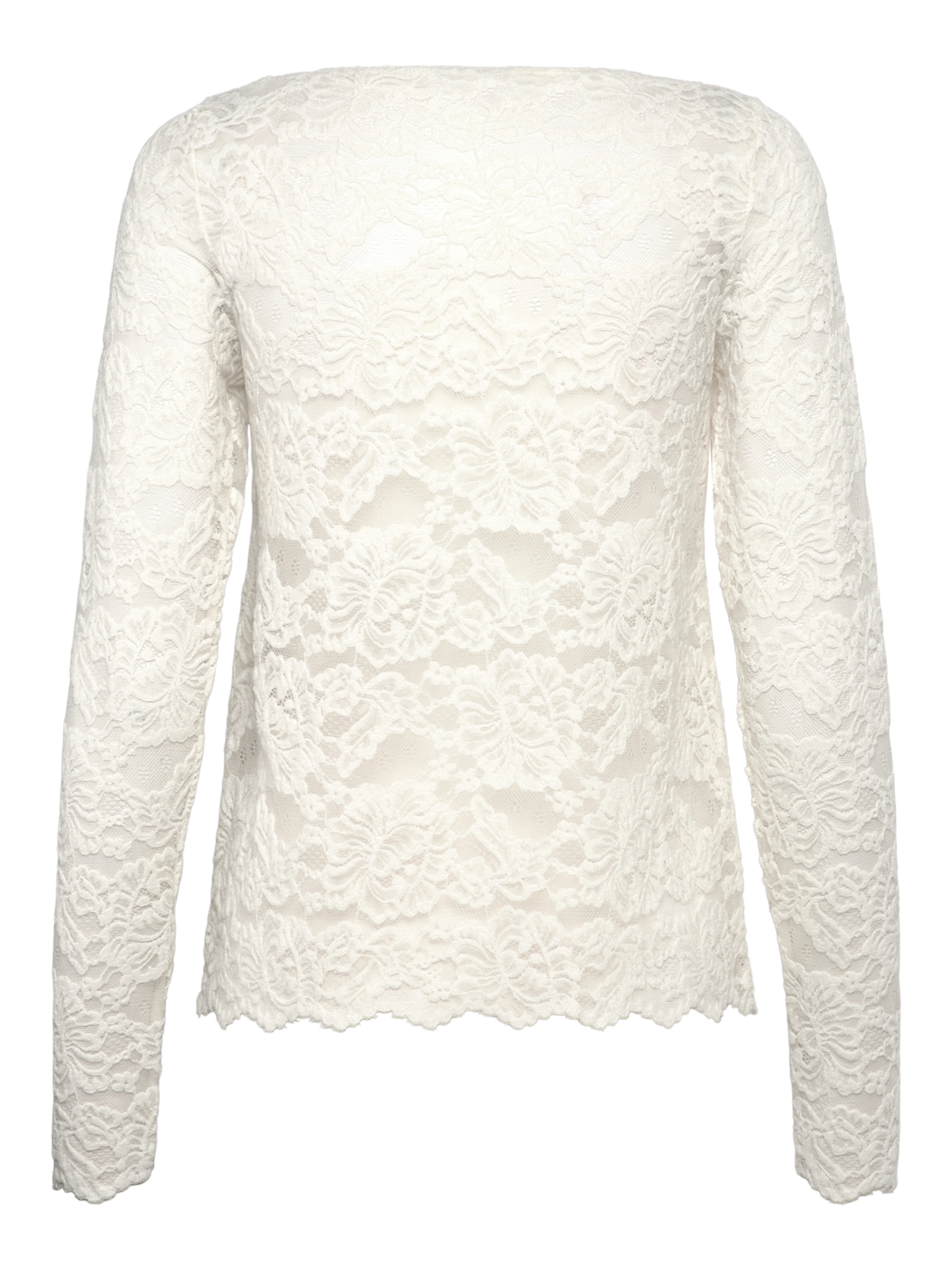 RWDania Lace LS Boatneck Lace T-shirt T-SHIRT LS Rosemunde Woman