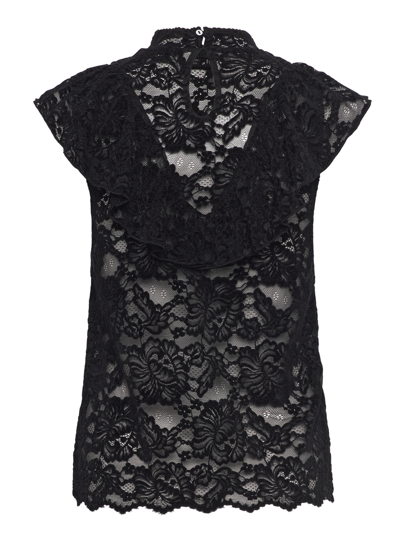 RWDania Lace SL Ruffle Lace Top TOP Rosemunde Woman