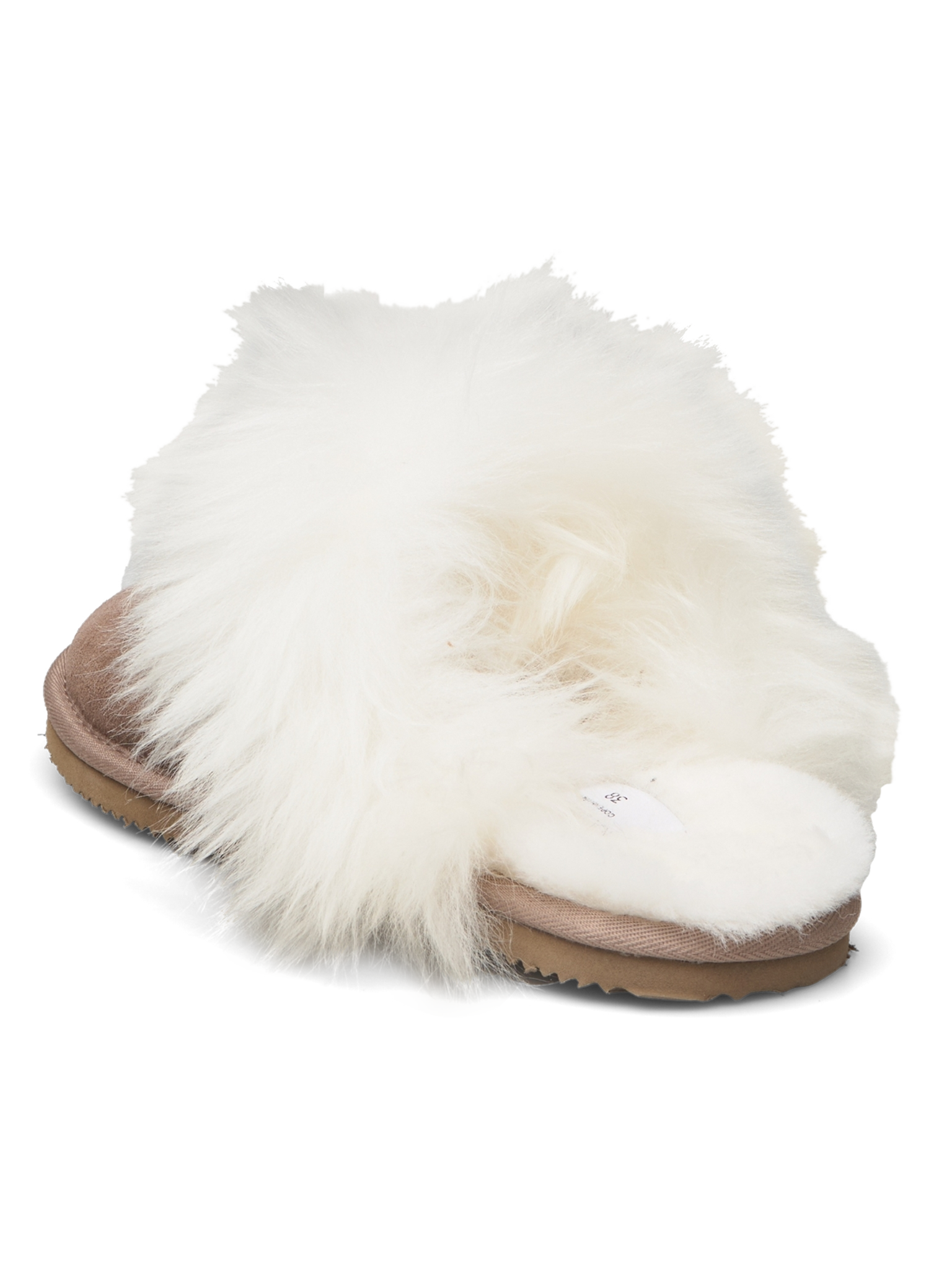 RHEvelyn Leather Long Hair Slippers SLIPPERS Rosemunde Woman