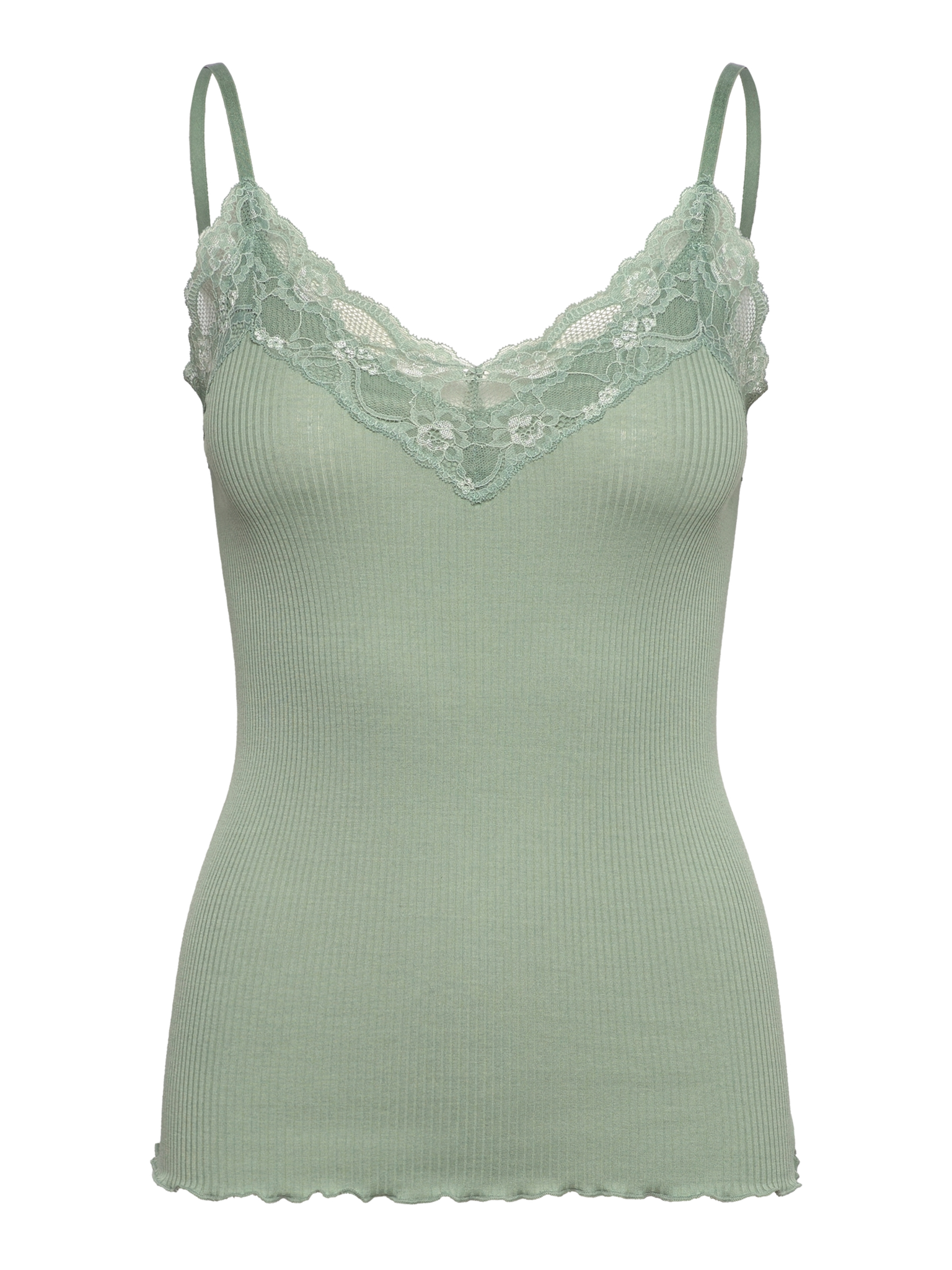 RWBeatha Silk SL Strap 2 Color Lace Top TOP Rosemunde Woman M iceberg green