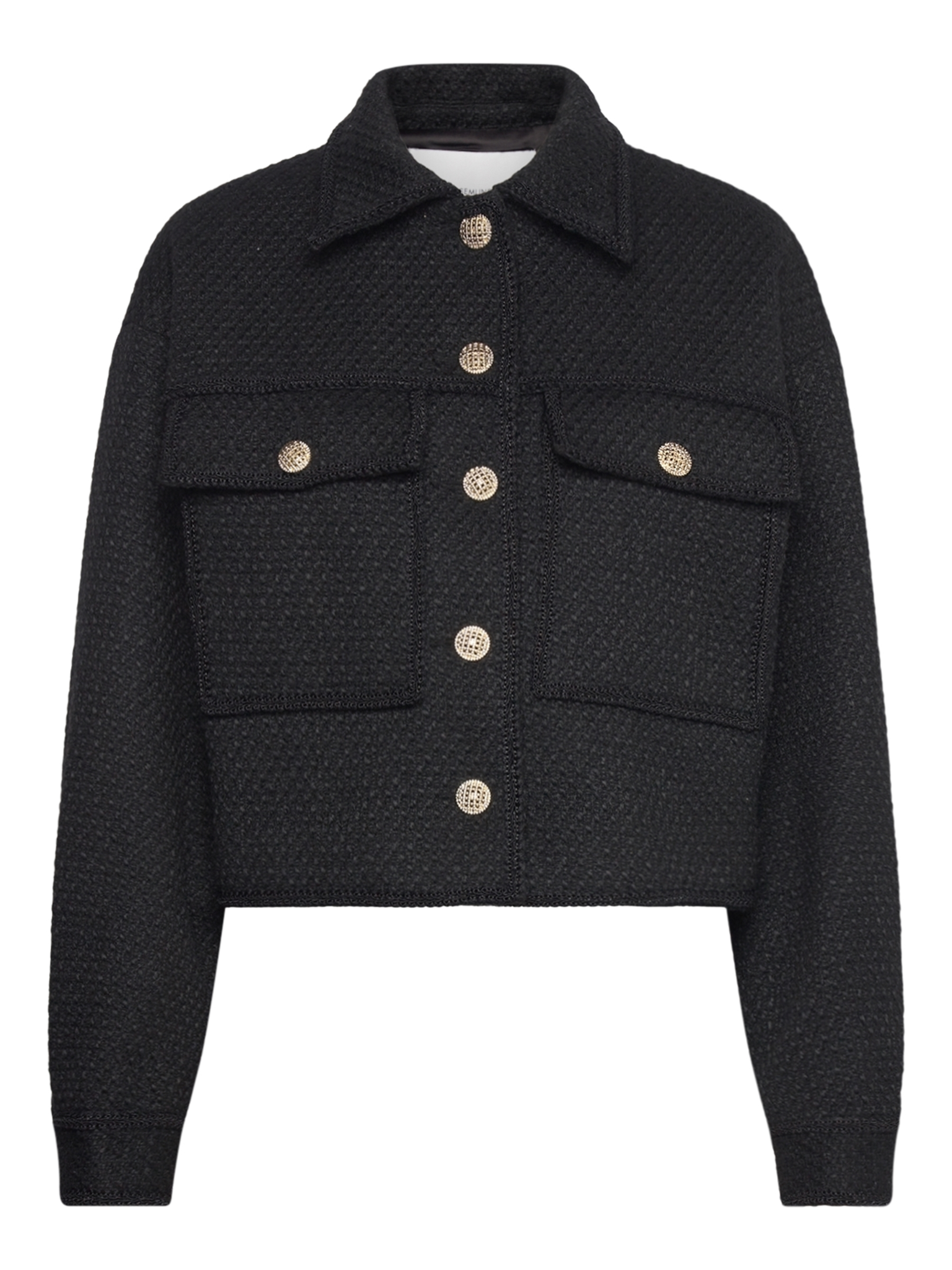 RWNelly Boucle Wool Blend LS Oversize Jacket JACKET Rosemunde Woman 36 black