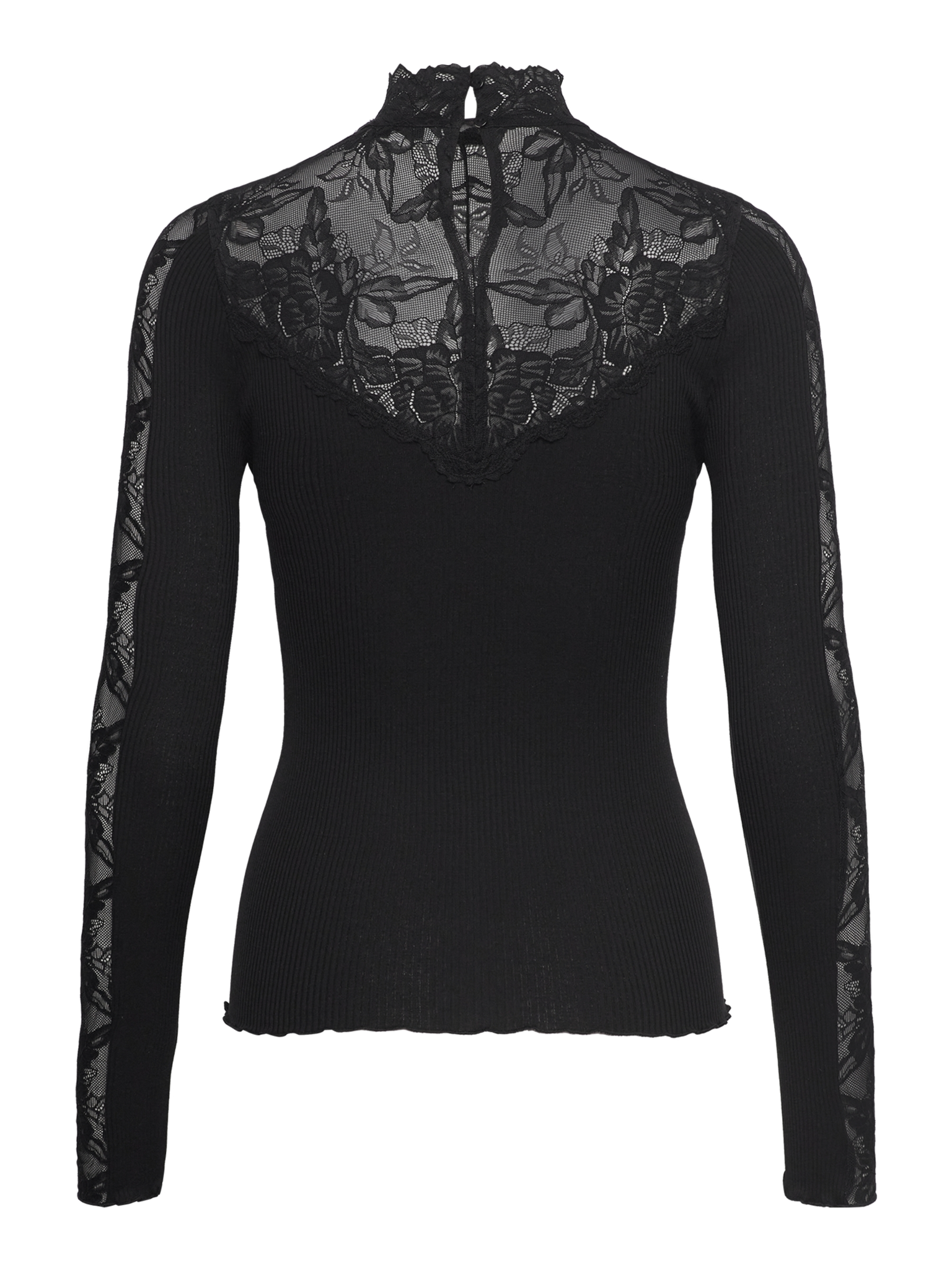 RWBeatha Silk LS Lace T-neck T-shirt T-SHIRT LS Rosemunde Woman