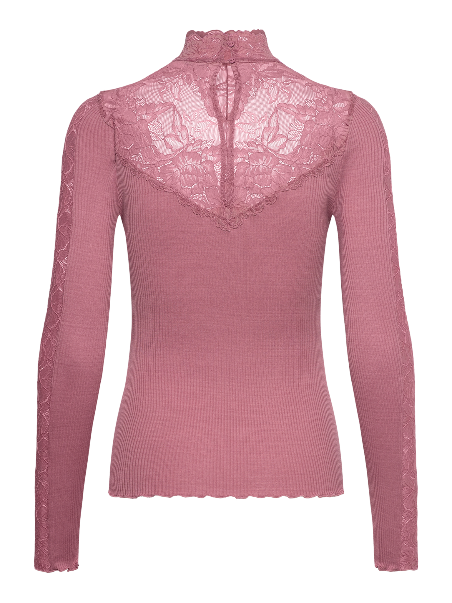 RWBeatha Silk LS Lace T-neck T-shirt T-SHIRT LS Rosemunde Woman