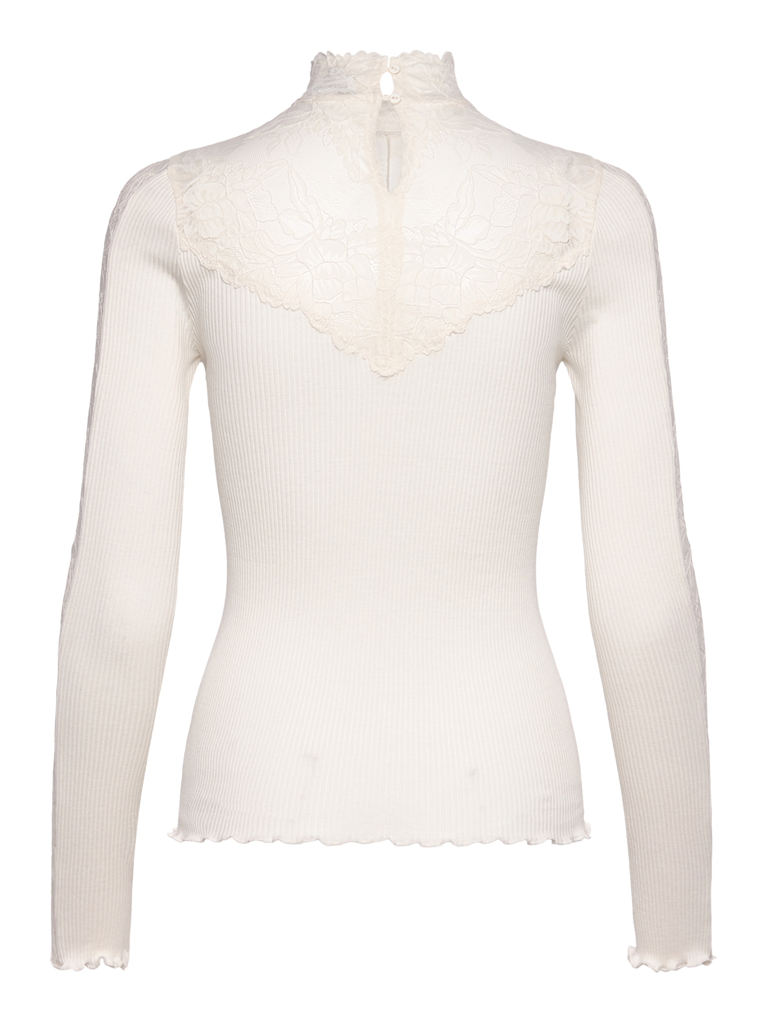 RWBeatha Silk LS Lace T-neck T-shirt T-SHIRT LS Rosemunde Woman