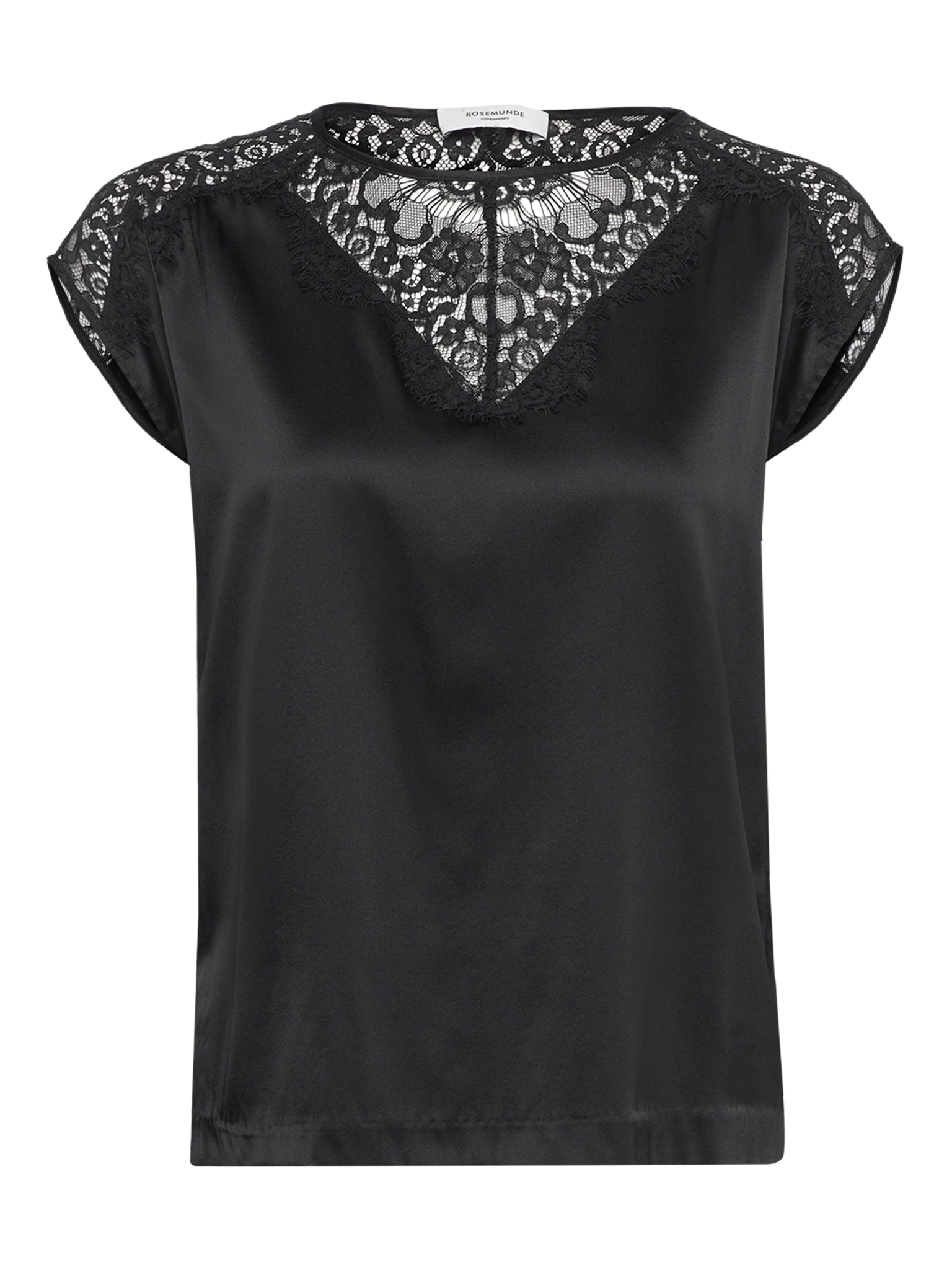 RWJade Silk SL Lace Top TOP Rosemunde Woman 34 black