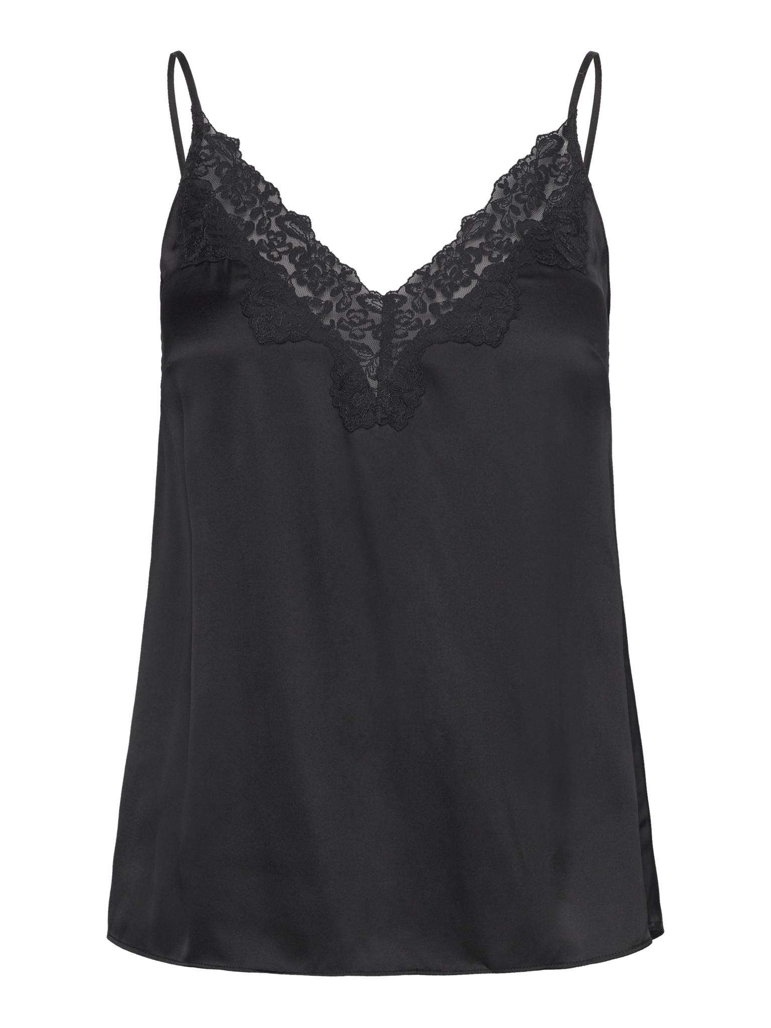 RWSatina SL Lace Strap Top TOP Rosemunde Woman 34 black