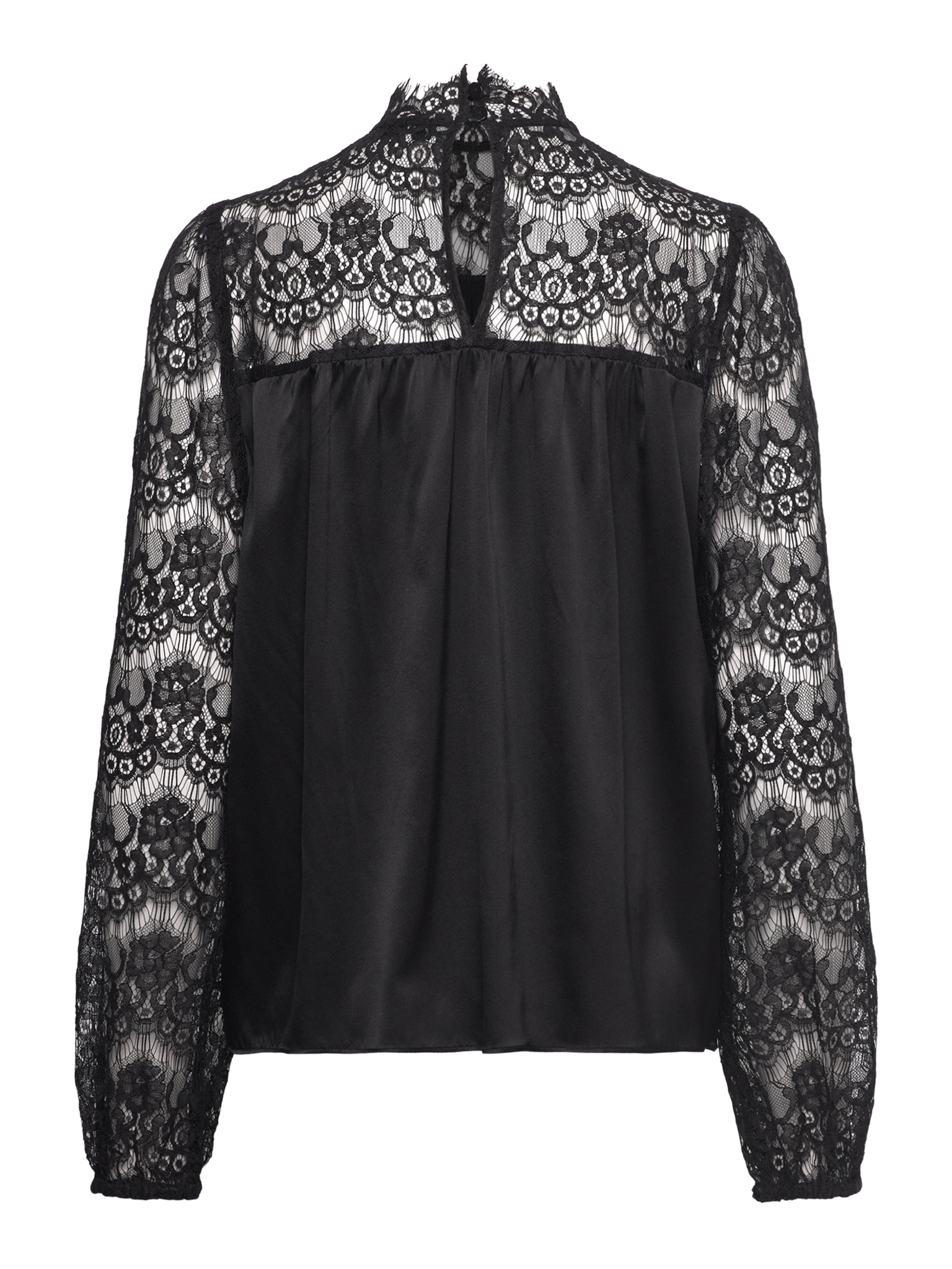 RWJade Silk LS Lace Blouse BLOUSE Rosemunde Woman