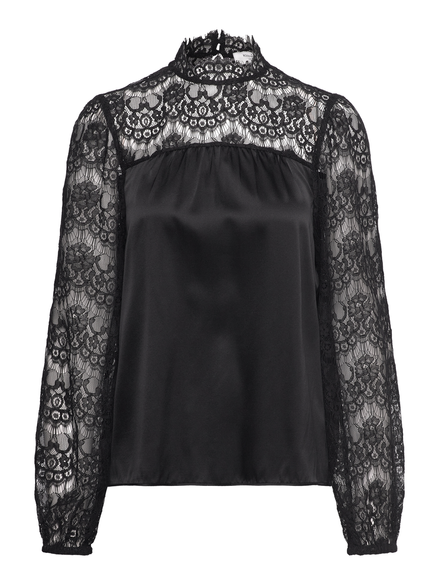 RWJade Silk LS Lace Blouse BLOUSE Rosemunde Woman 36 black