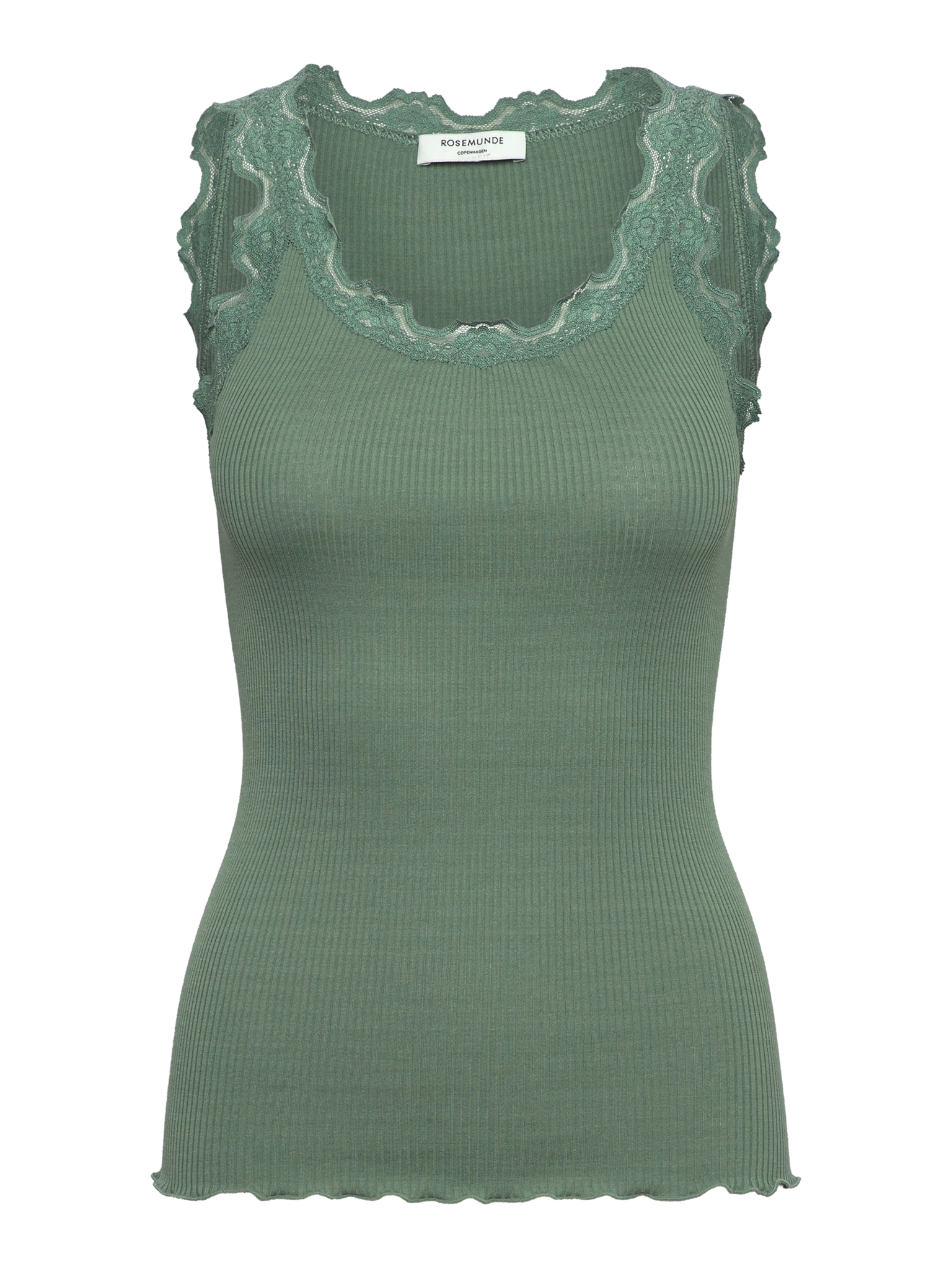 RWBabette Silk SL U-neck Long Lace Top TOP Rosemunde Woman XS laurel wreath