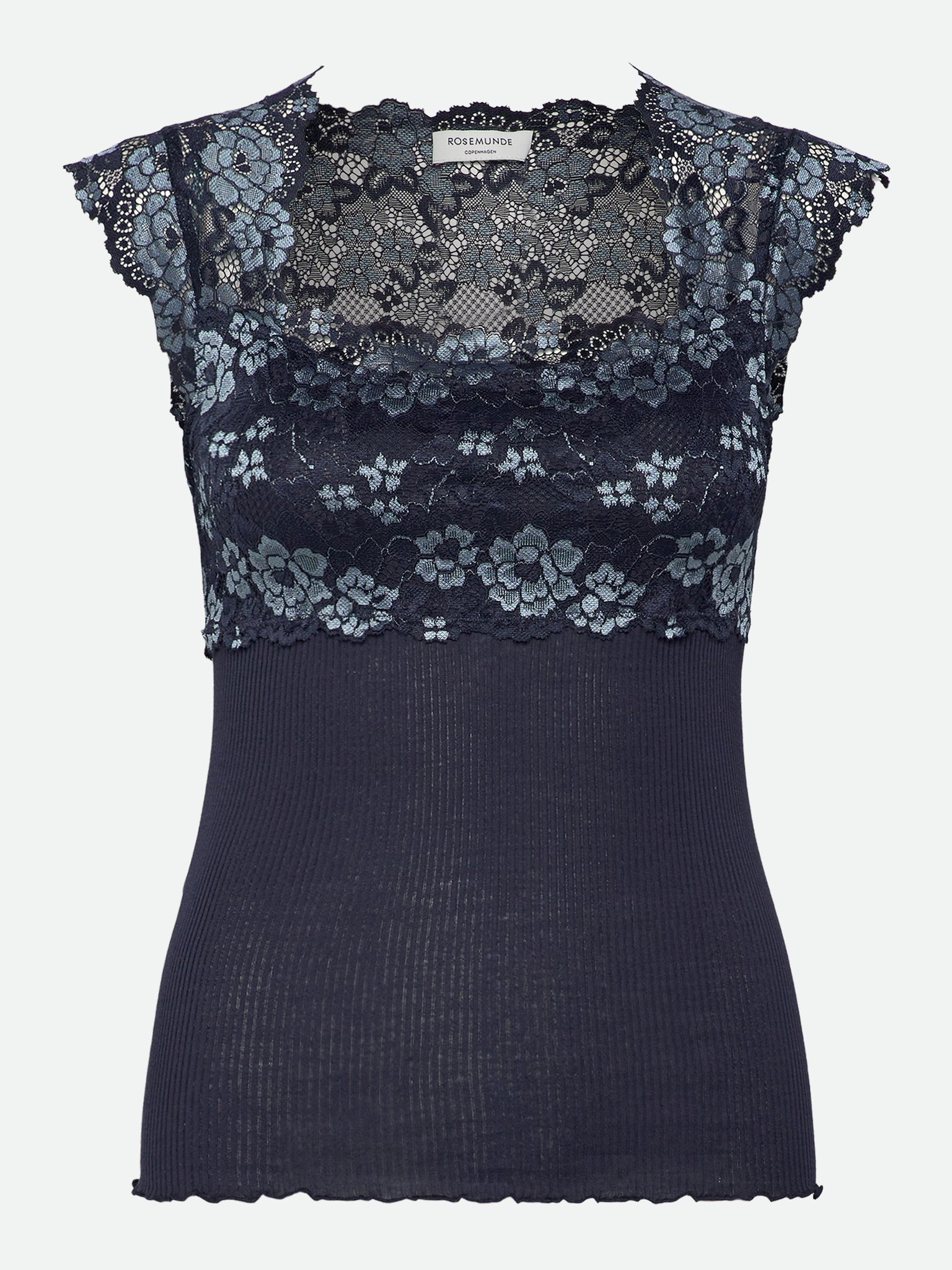 RWBalta SS Lace Top Top Rosemunde Woman XS navy w/paris blue