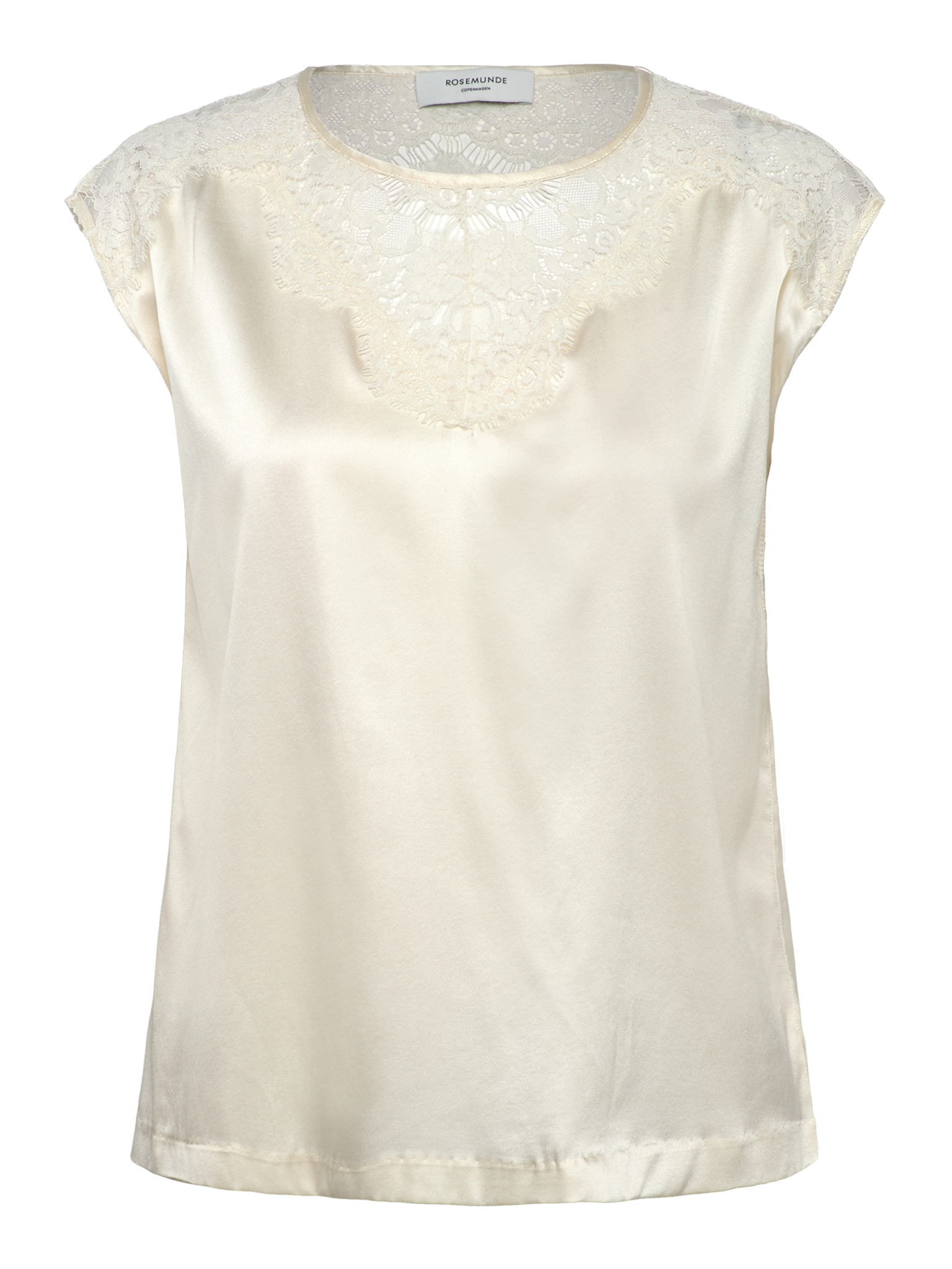 RWJade Silk SL Lace Top TOP Rosemunde Woman 34 ivory