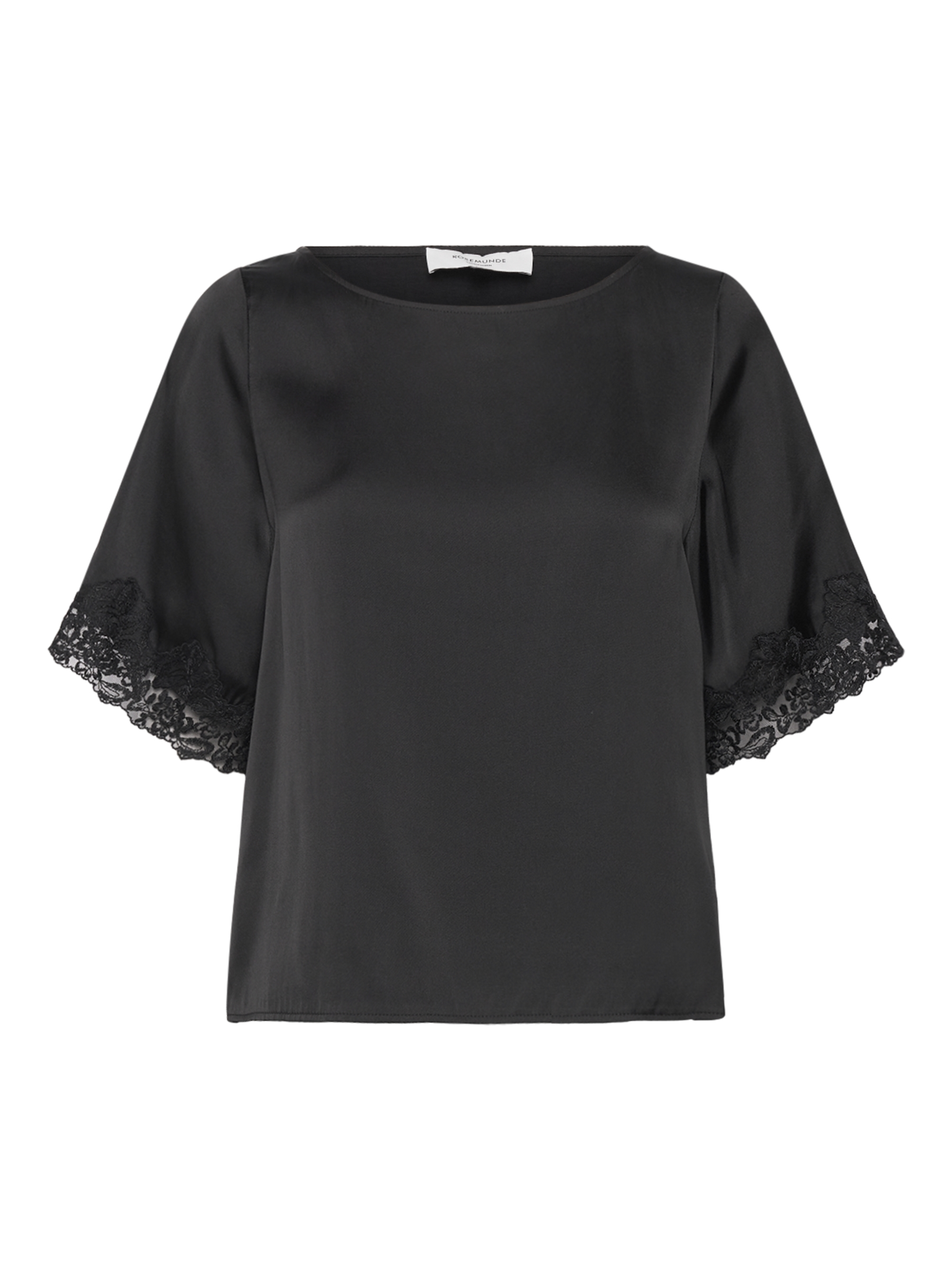 RWSatina SS Lace Boatneck Blouse BLOUSE Rosemunde Woman 34 black
