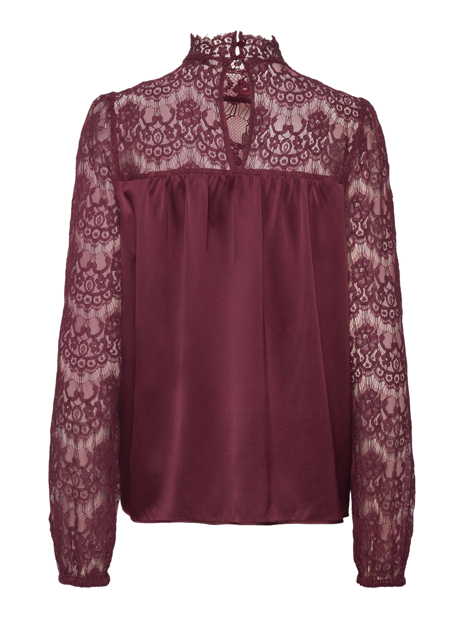 RWJade Silk LS Lace Blouse BLOUSE Rosemunde Woman
