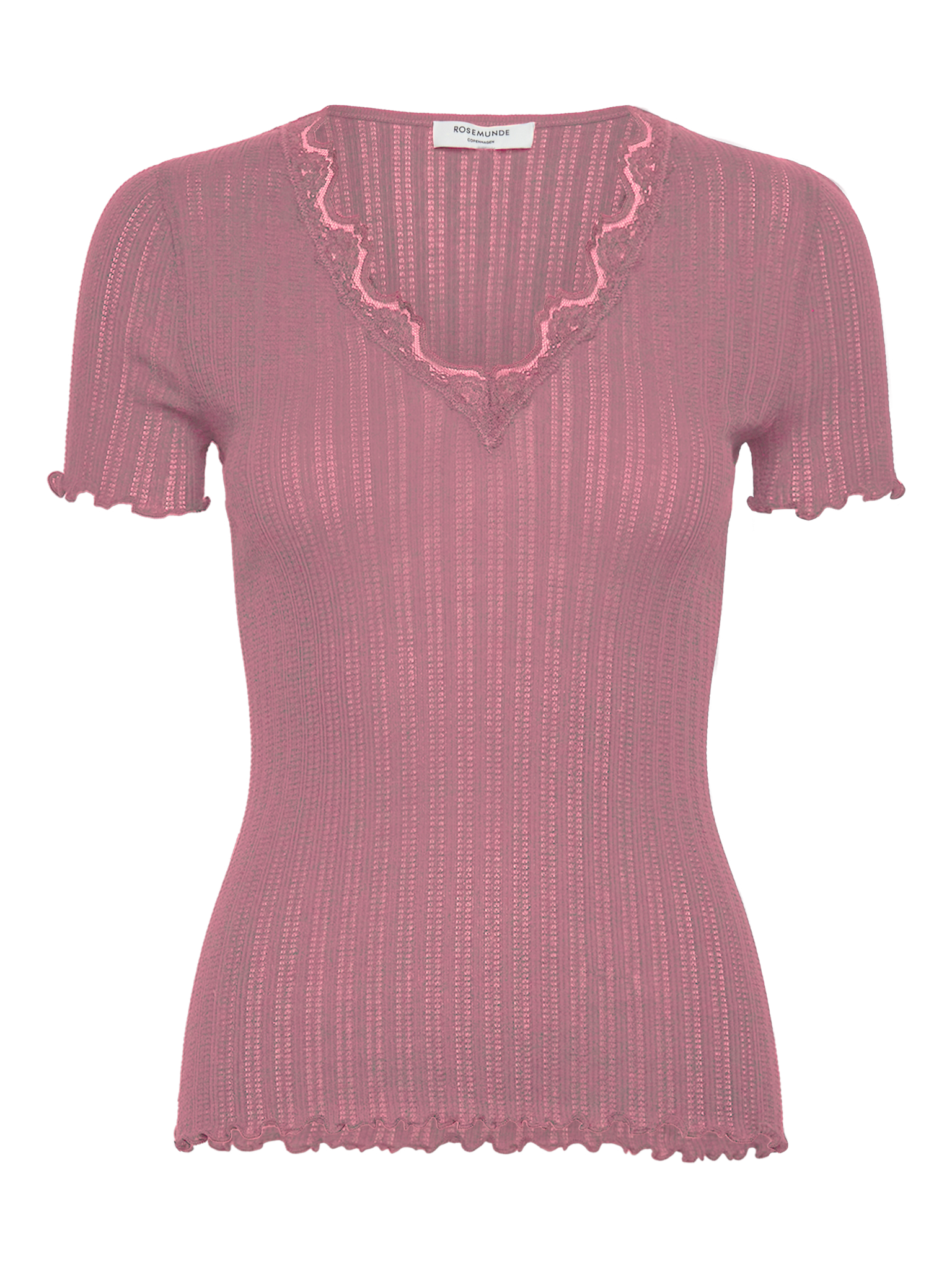 RWBobbie Modal SS V-Neck T-shirt T-SHIRT SS Rosemunde Woman M nostalgia rose