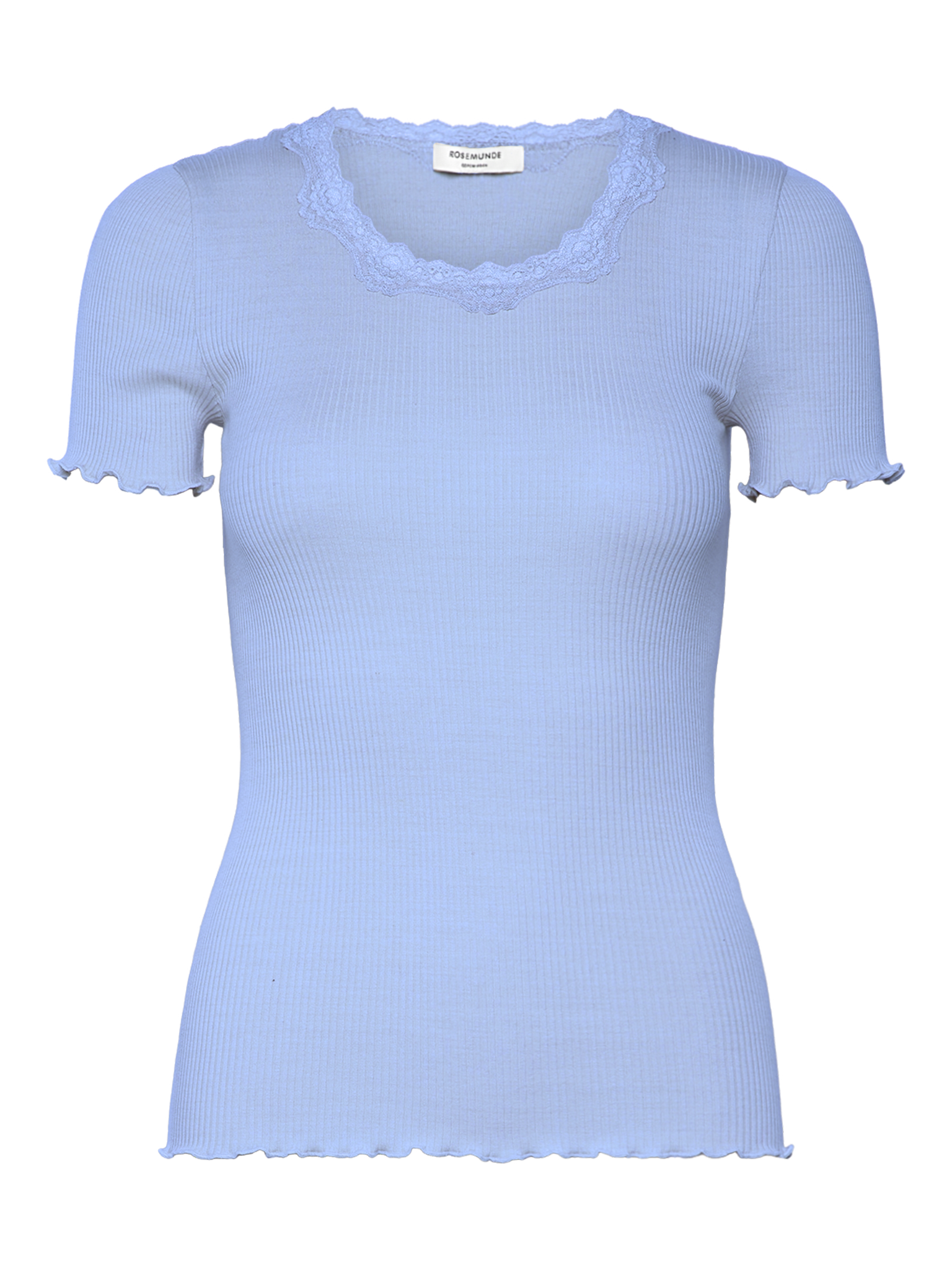 RWBeatha Silk SS Lace T-shirt T-shirt Rosemunde Woman M placid blue