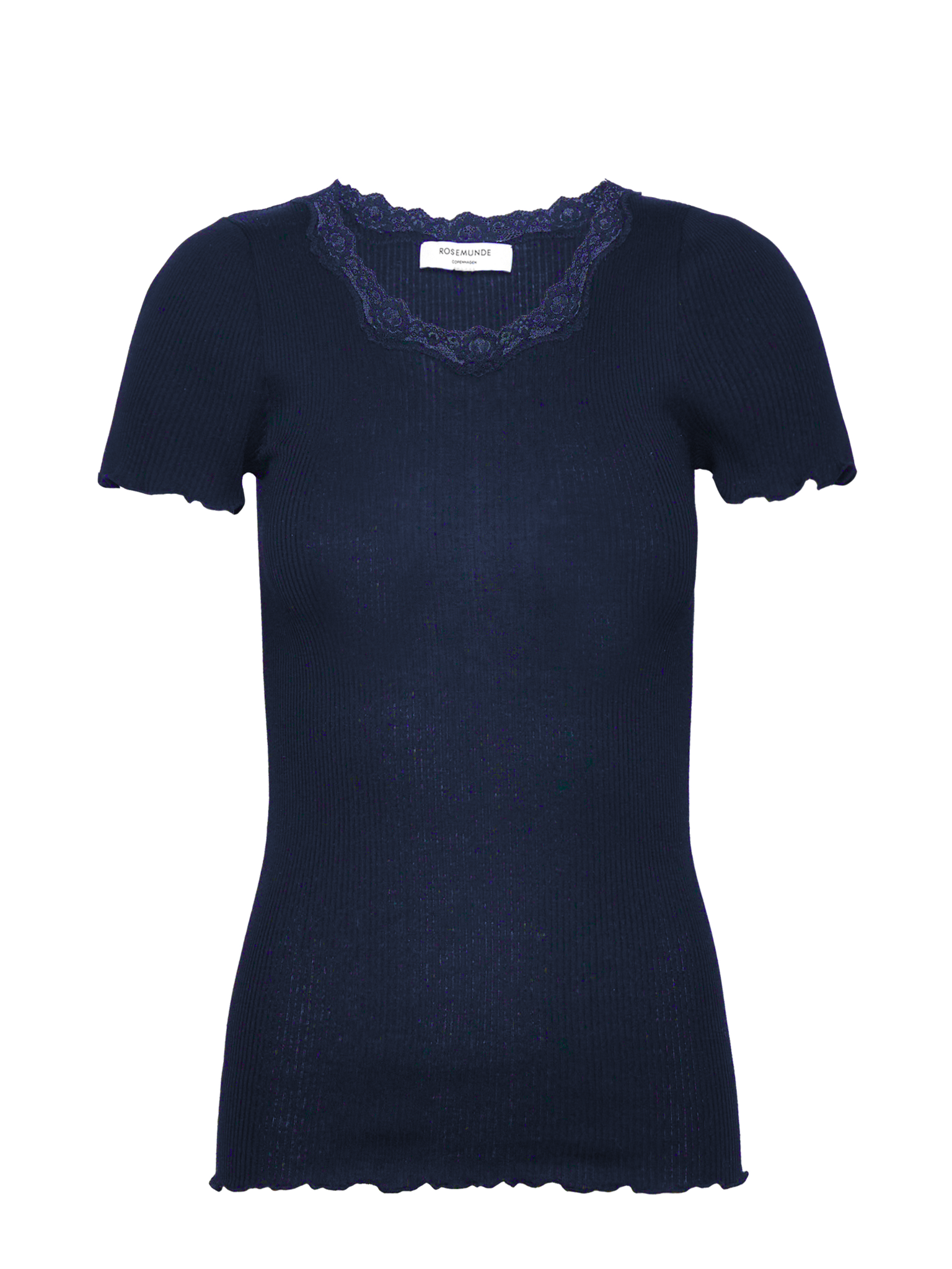 RWBeatha Silk SS Lace T-shirt T-shirt Rosemunde Woman XS navy