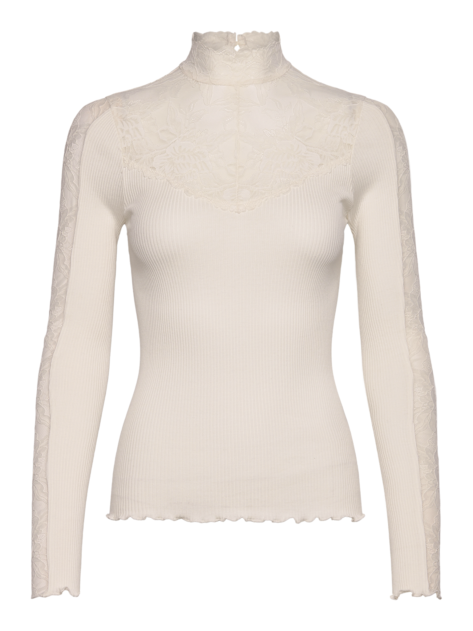 RWBeatha Silk LS Lace T-neck T-shirt T-SHIRT LS Rosemunde Woman M rainy day