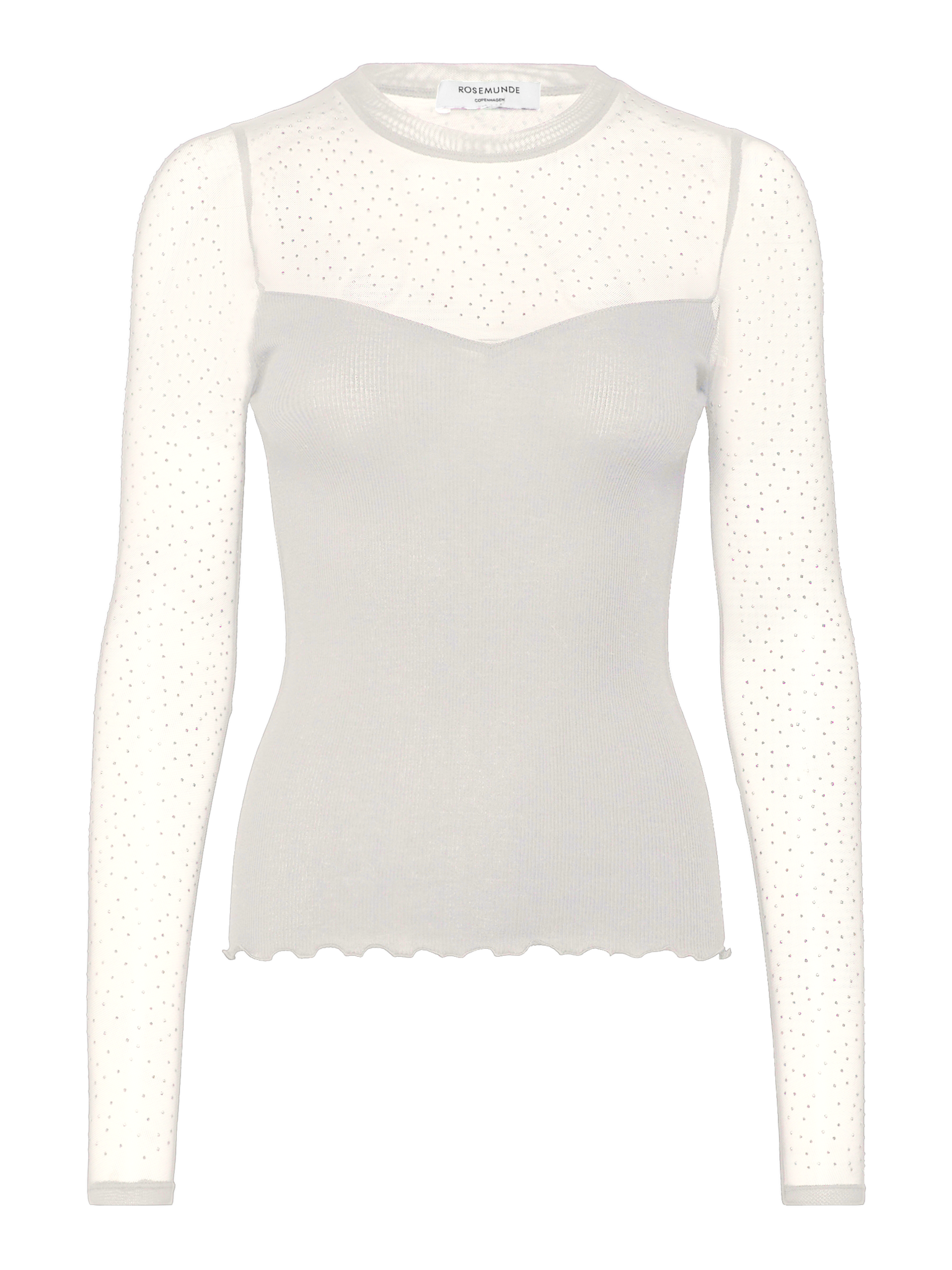 RWBernadine Organic LS Lace T-shirt T-SHIRT LS Rosemunde Woman S ivory