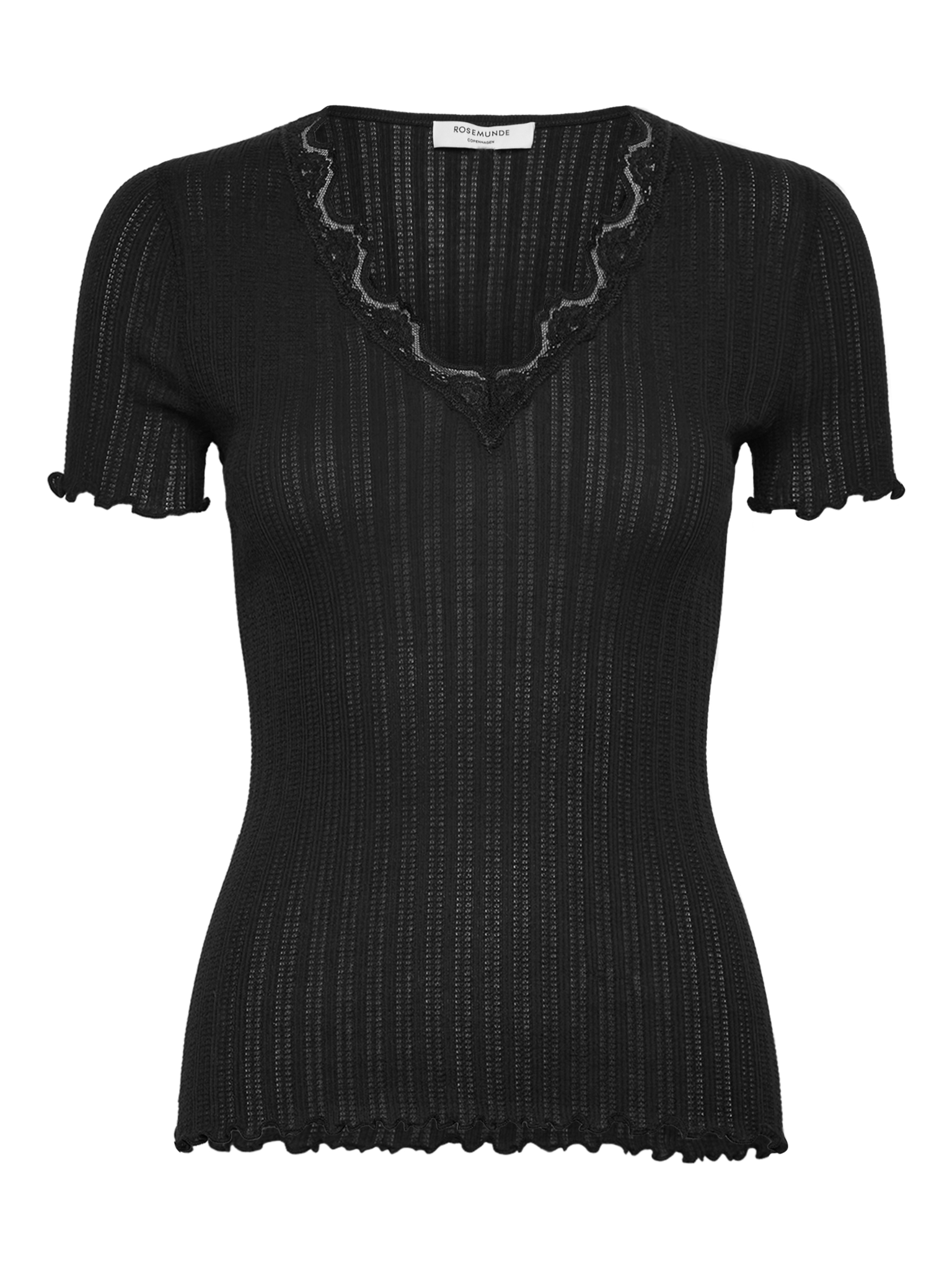 RWBobbie Modal SS V-Neck T-shirt T-SHIRT SS Rosemunde Woman XS black