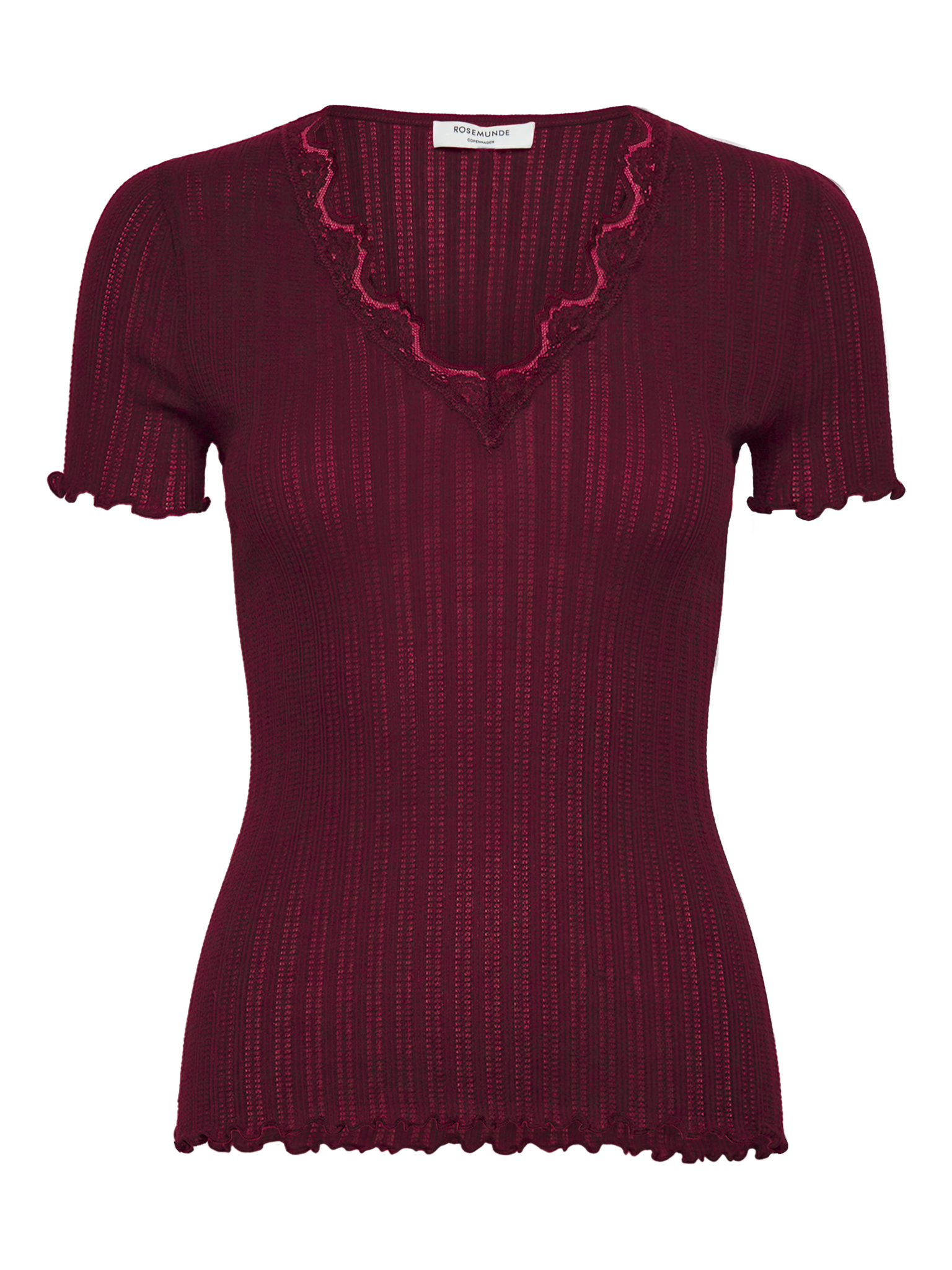RWBobbie Modal SS V-Neck T-shirt T-SHIRT SS Rosemunde Woman M tawny port