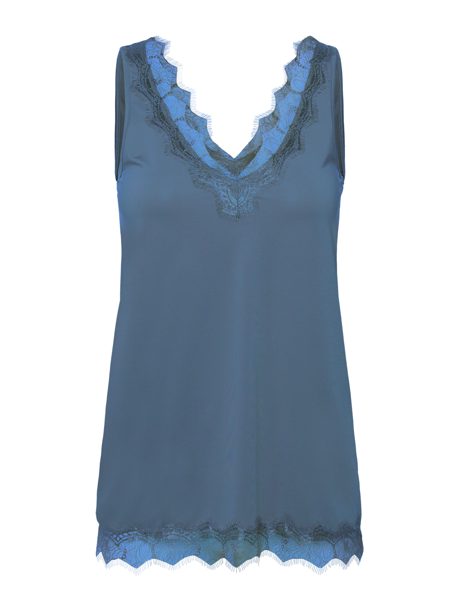 RWBillie SL Lace V-Neck Top TOP Rosemunde Woman 38 ensign blue