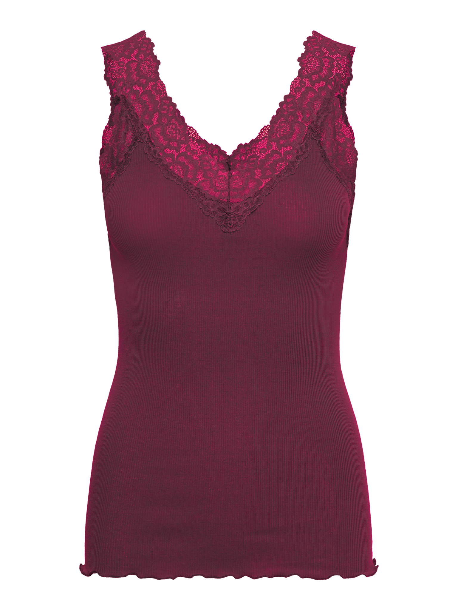 RWBernadine Organic Cotton SL Lace To TOP Rosemunde Woman XS tawny port