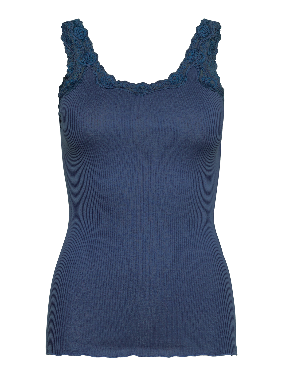 RWBabette Silke SL-top med dyp rygg og blonder