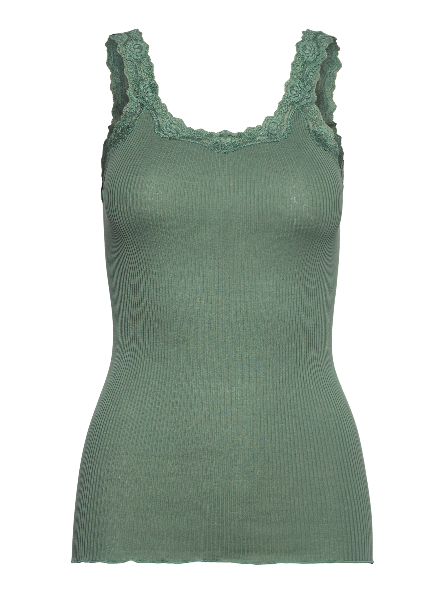 RWBabette Silk SL Deep Back Lace Top TOP Rosemunde Woman M laurel wreath