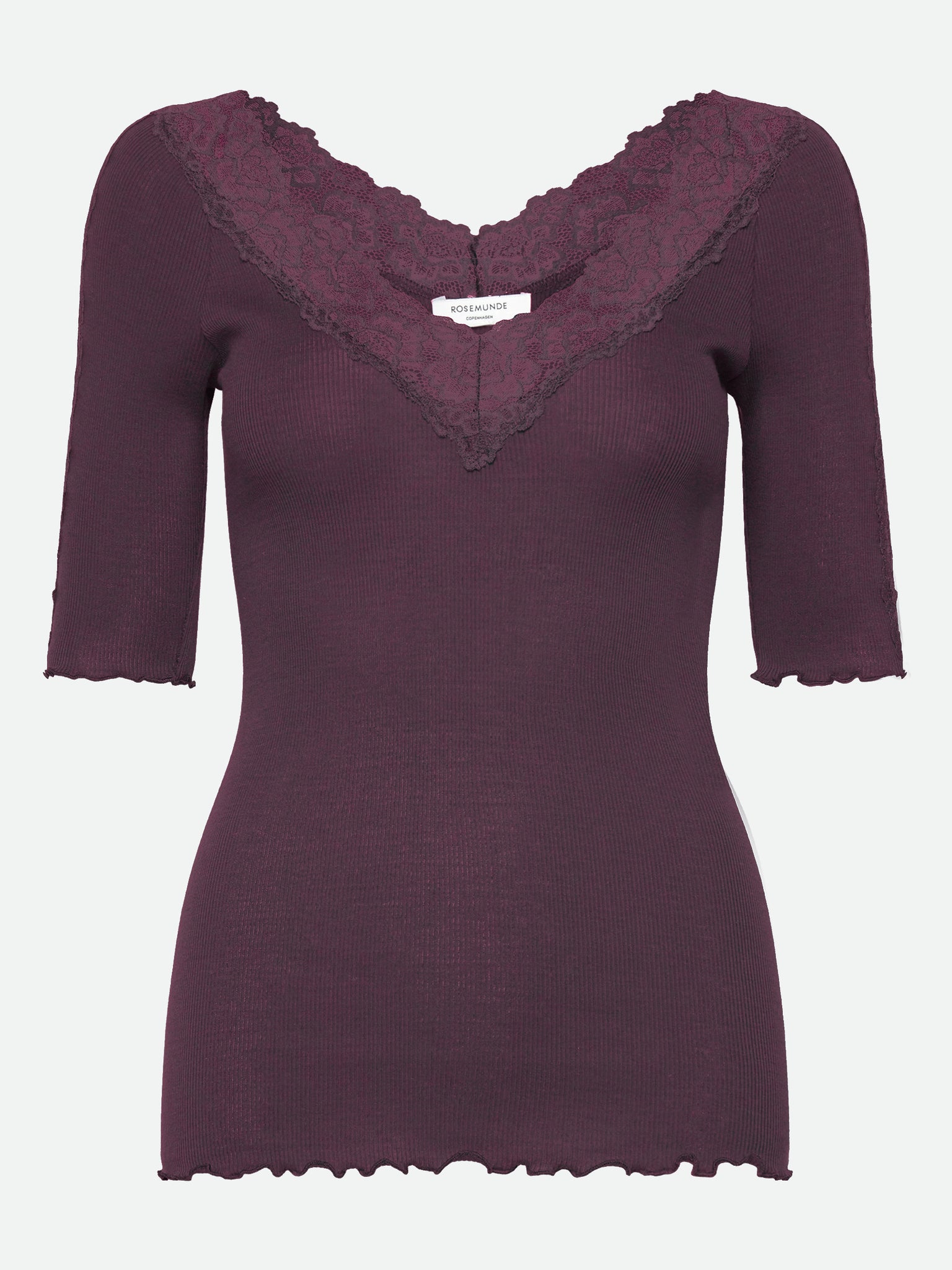 RWBernadine 2/4 Regular Lace T-shirt T-shirt Rosemunde Woman XS plum perfect