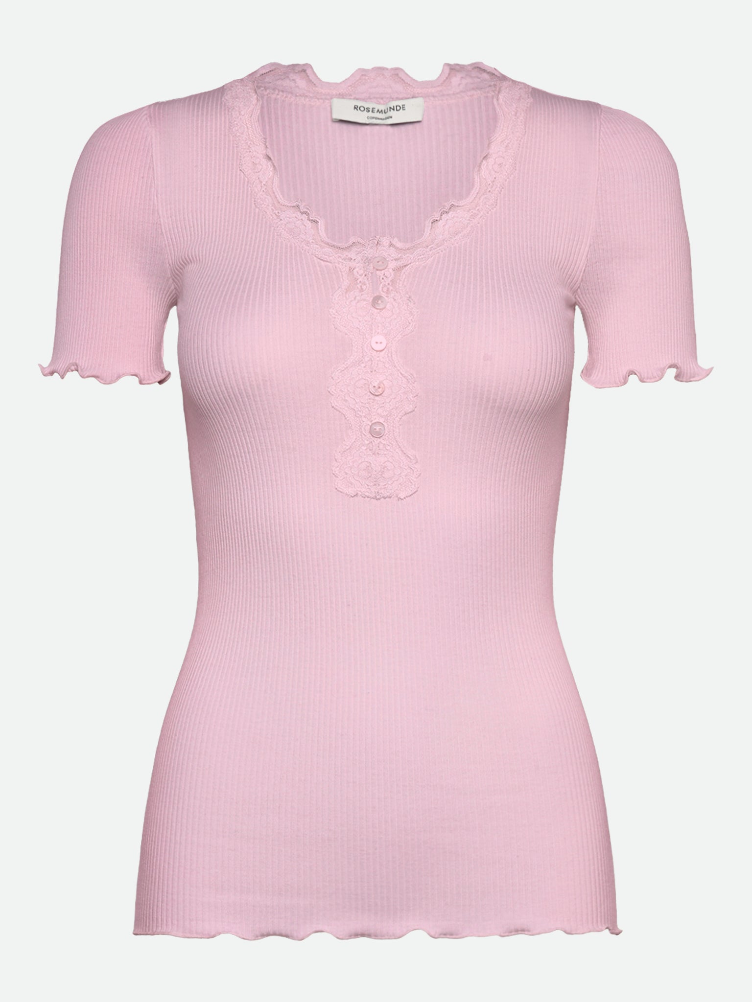 RWBeatha SS Regular W button T-shirt T-shirt Rosemunde Woman S pink-a-boo