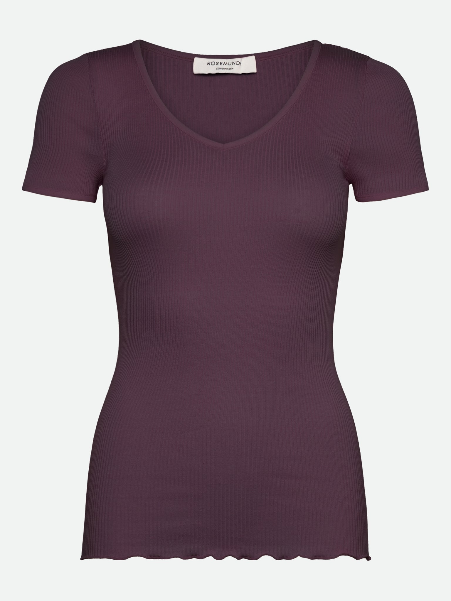 RWBeatha SS V-neck T-shirt T-shirt Rosemunde Woman XS plum perfect