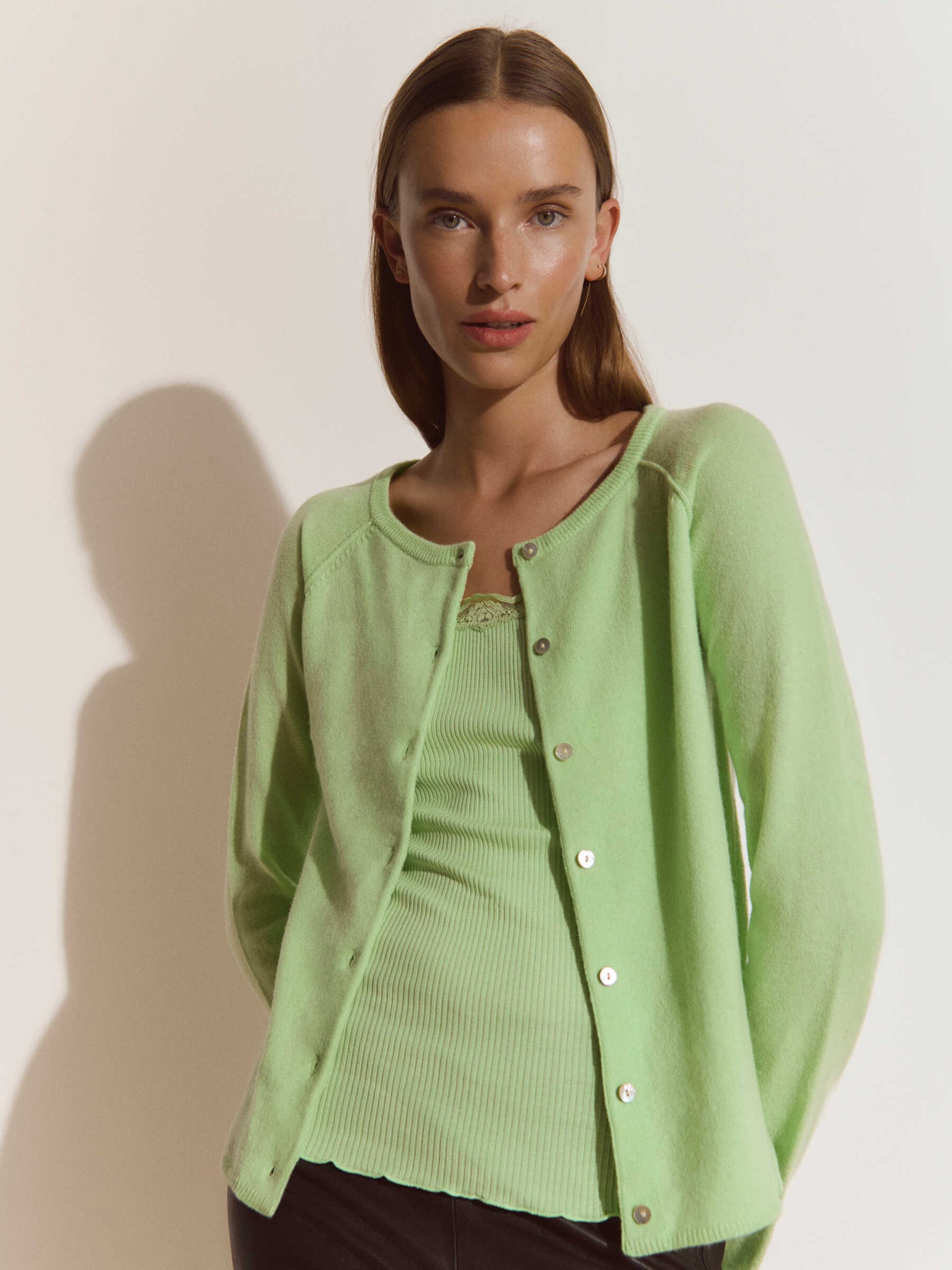 RWBabette Silk SL U-neck Long Lace Top
