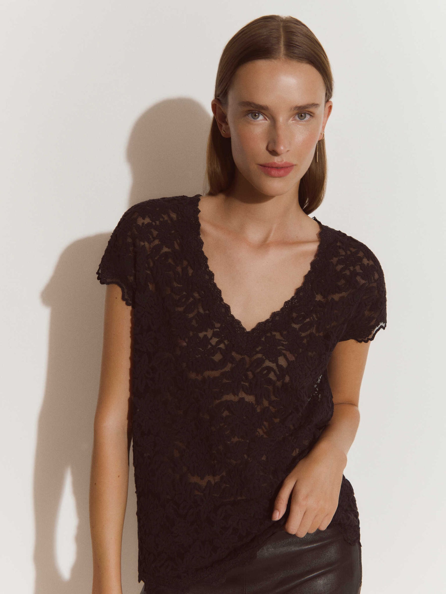 RWDelicia Capsleeve Regular V-neck T-shirt T-shirt Rosemunde Woman