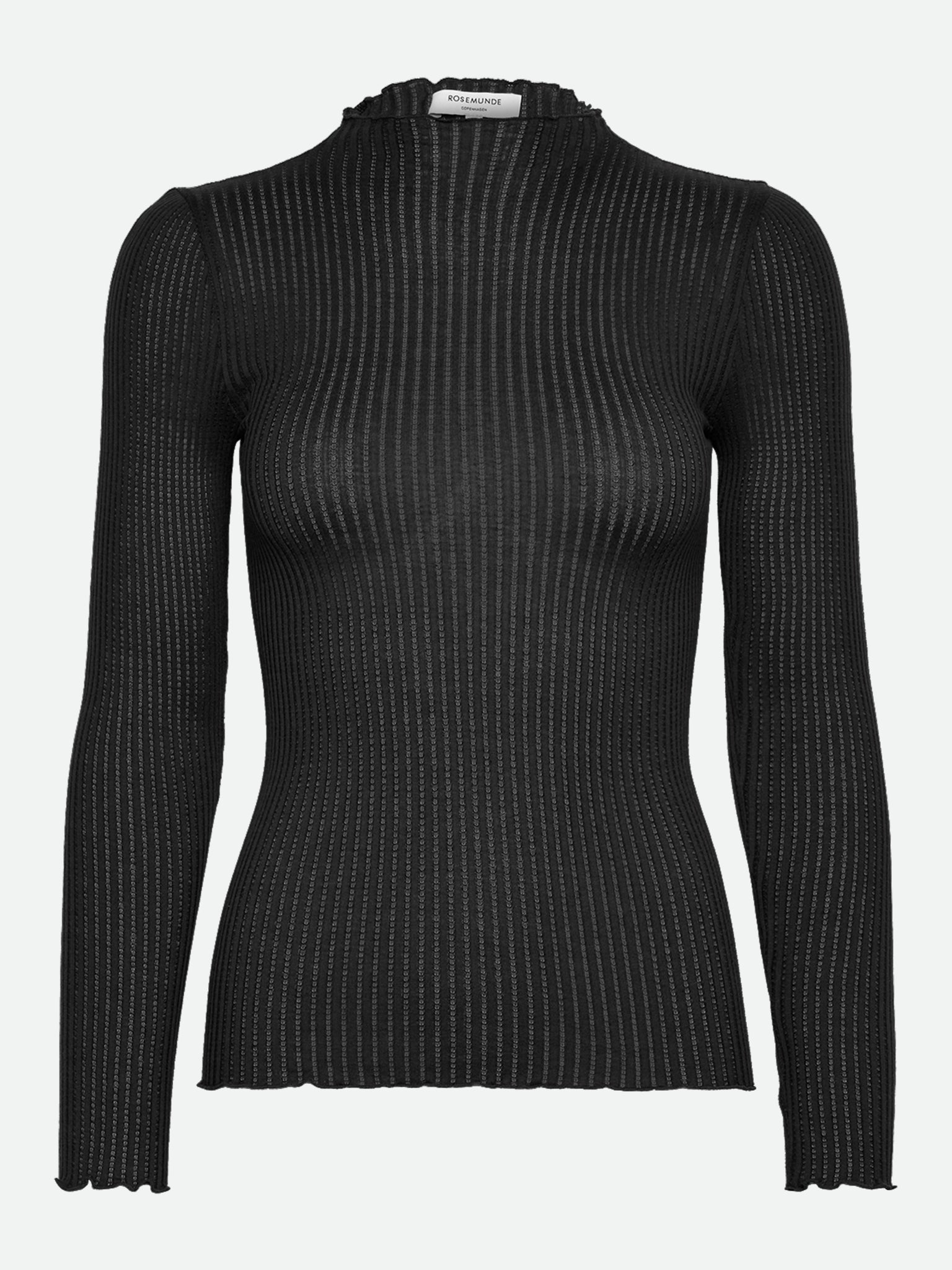 RWBelize Silk LS T-neck T-shirt T-SHIRT LS Rosemunde Woman XS black
