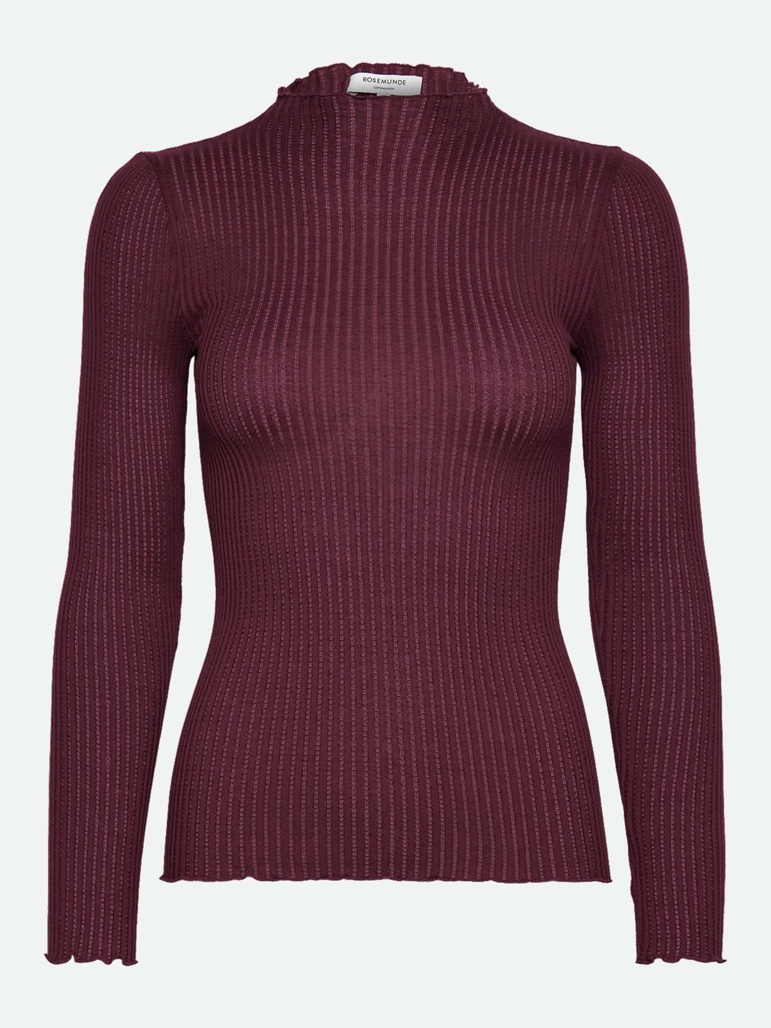 RWBelize Silk LS T-neck T-shirt T-SHIRT LS Rosemunde Woman S tawny port