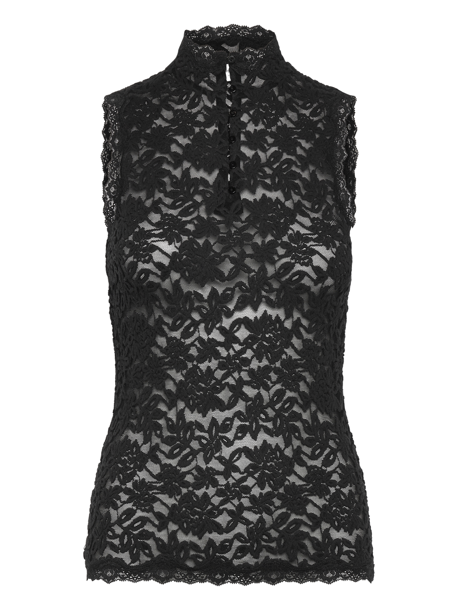 RWDelicia Lace Sleeveless Top TOP Rosemunde Woman XS black
