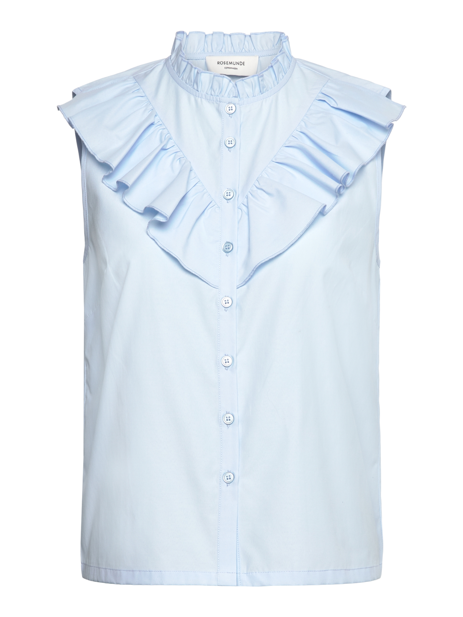 RWMegan SL Frill Top TOP Rosemunde Woman 34 nantucket blue