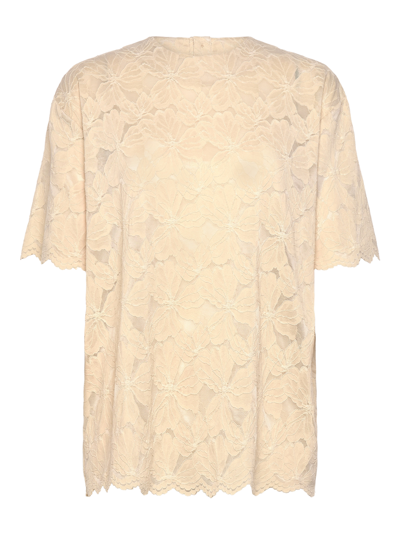 RWFiona SS Oversize Lace T-shirt T-SHIRT SS Rosemunde Woman XS beige