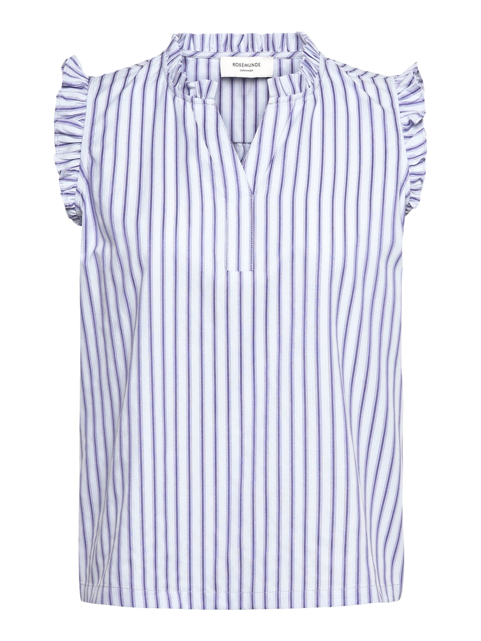 RWUlla SL Frill Top TOP Rosemunde Woman 34 baby blue stripe