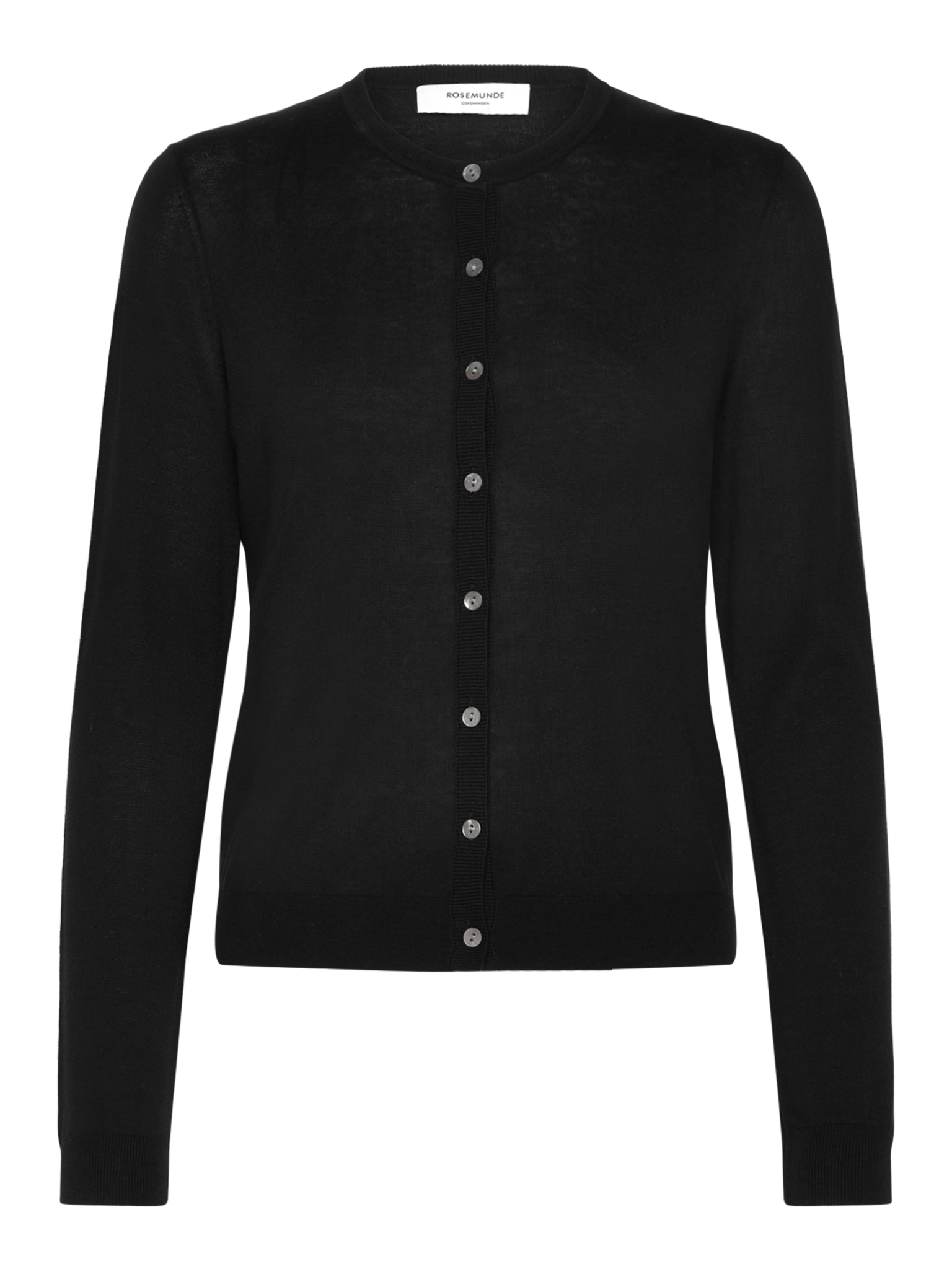 RWCapri Silk LS O-neck Cardigan CARDIGAN Rosemunde Woman XS black