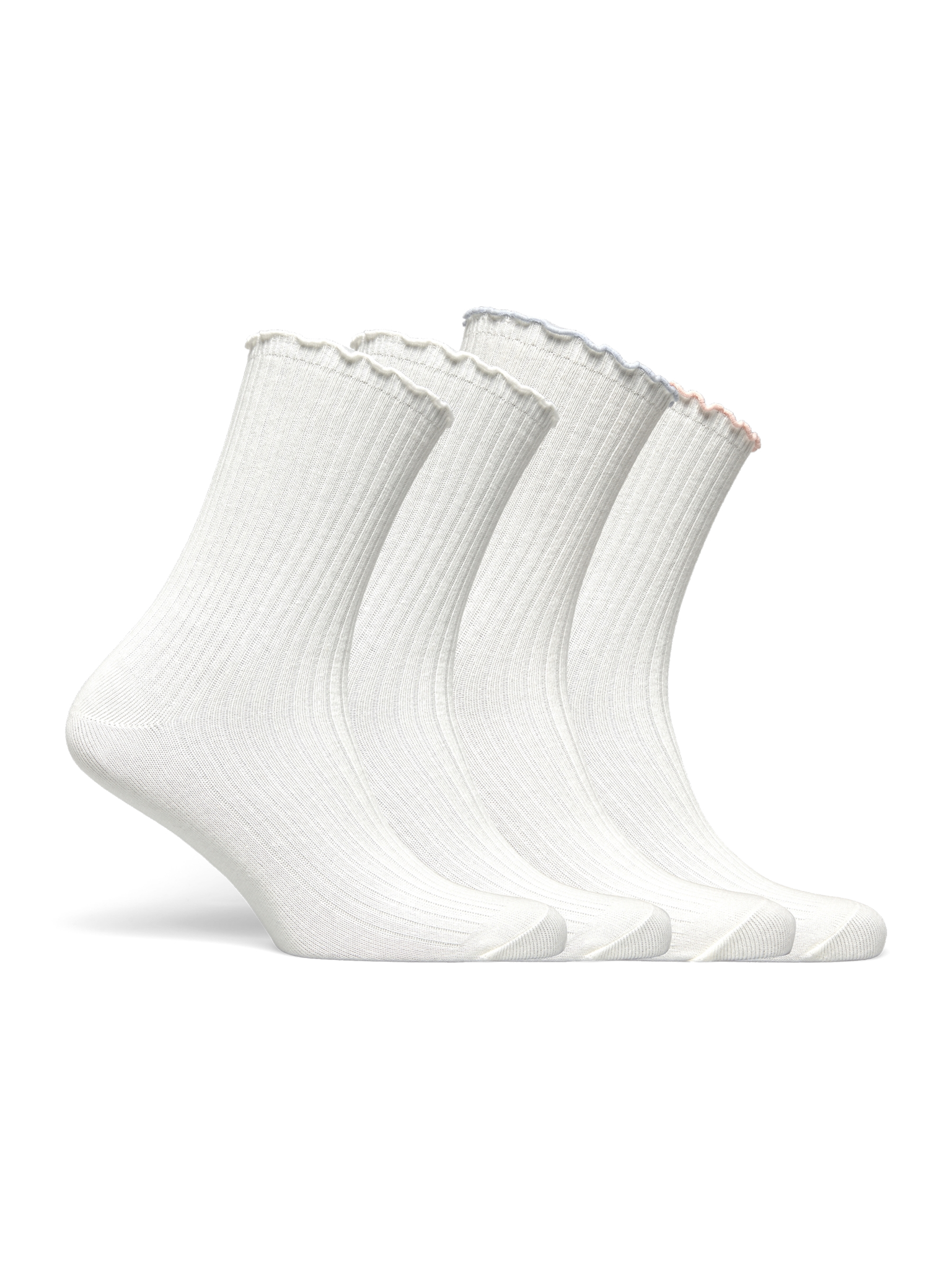RHSisse Socks - 4-pack SOCKS Rosemunde Woman 36/38 white w/ Nantucket blue white