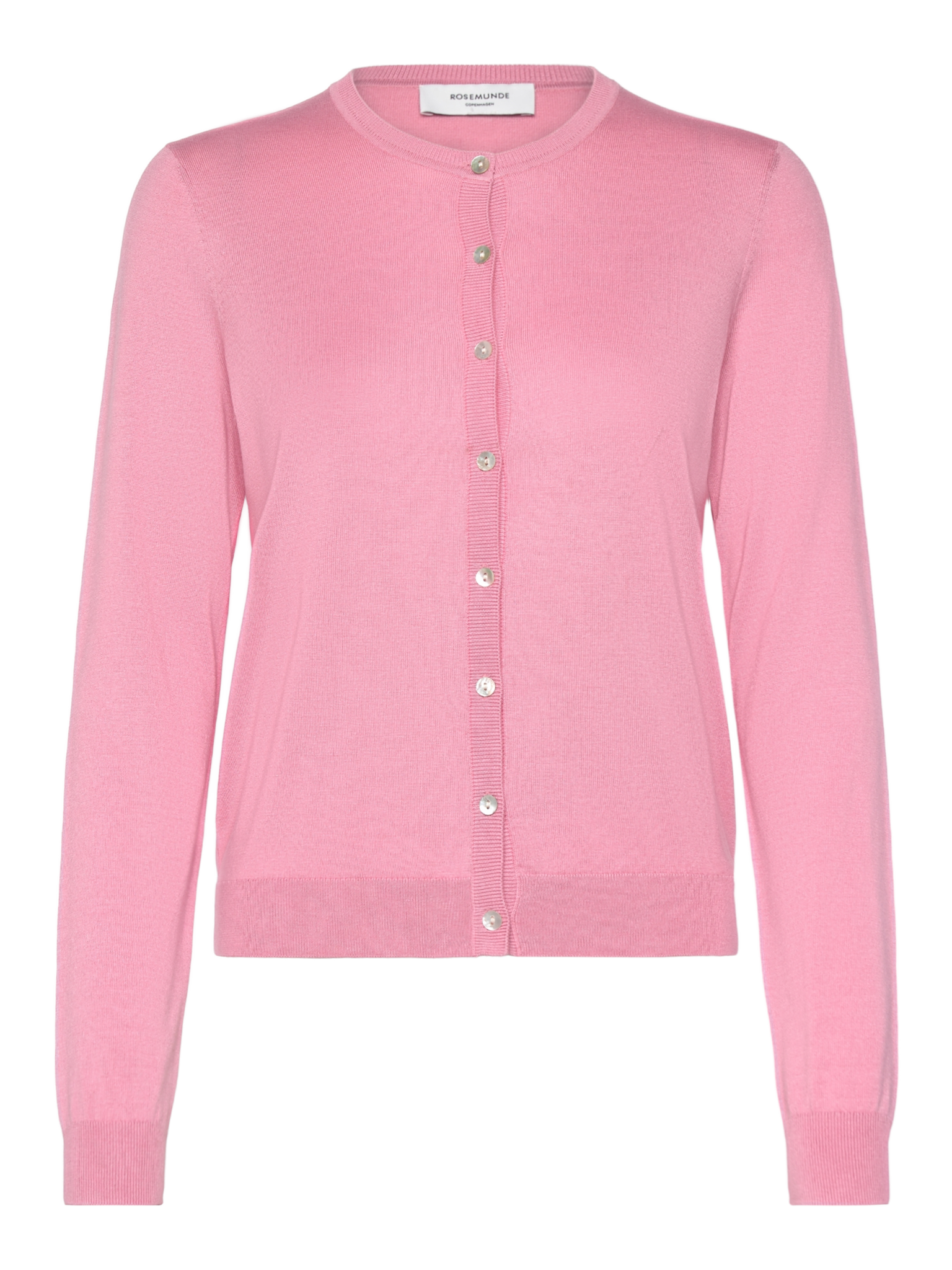 RWCapri Silk LS O-neck Cardigan CARDIGAN Rosemunde Woman XS sea pink