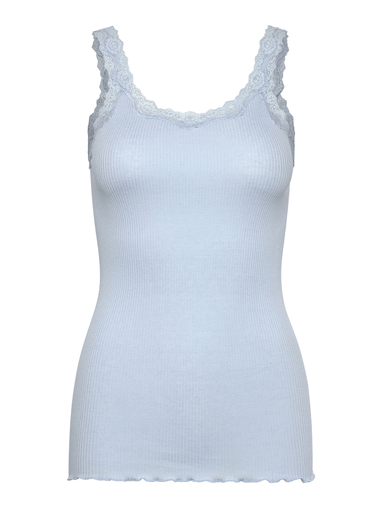 RWBabette Silk SL Deep Back Lace Top TOP Rosemunde Woman L nantucket blue