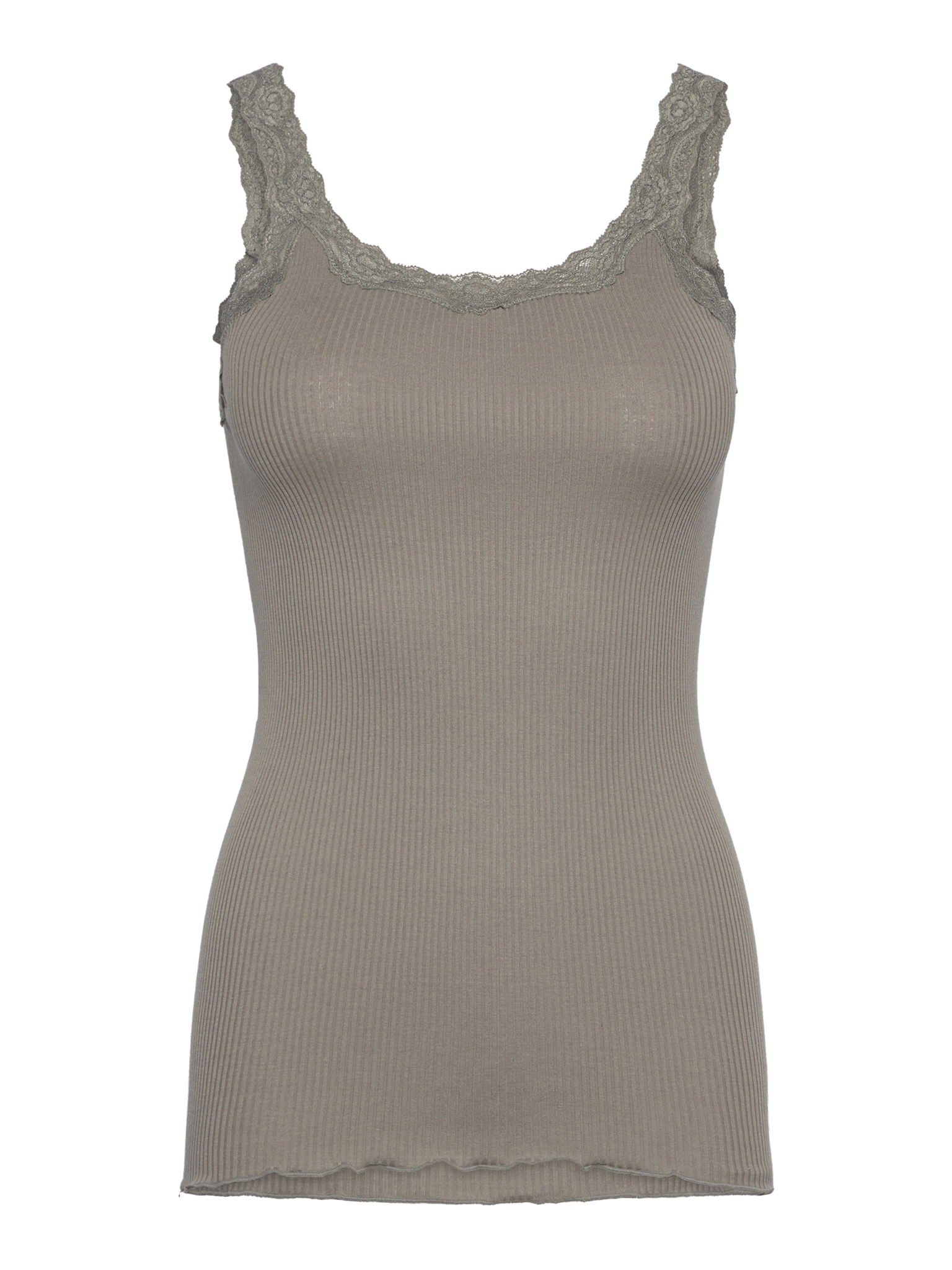 RWBabette Silk SL Deep Back Lace Top TOP Rosemunde Woman L dried sage