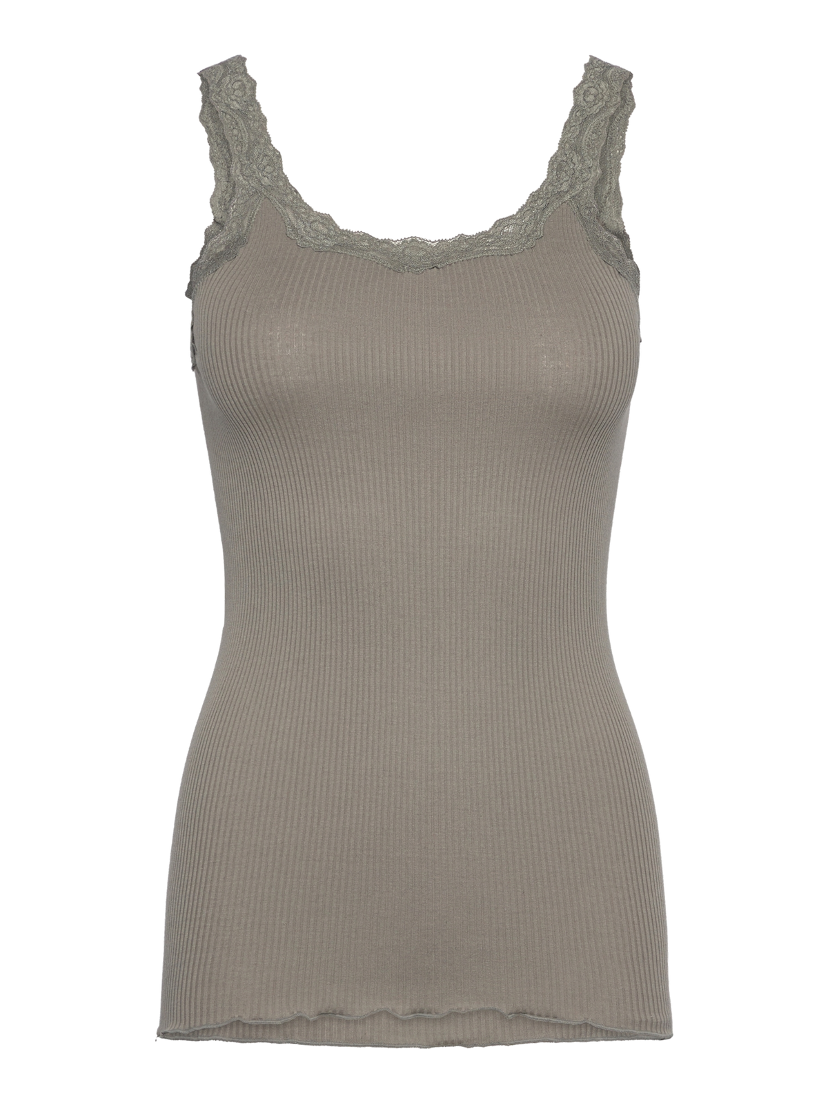 RWBabette Silk Sleeveless Deep Back Lace Top TOP Rosemunde Woman XS dried sage